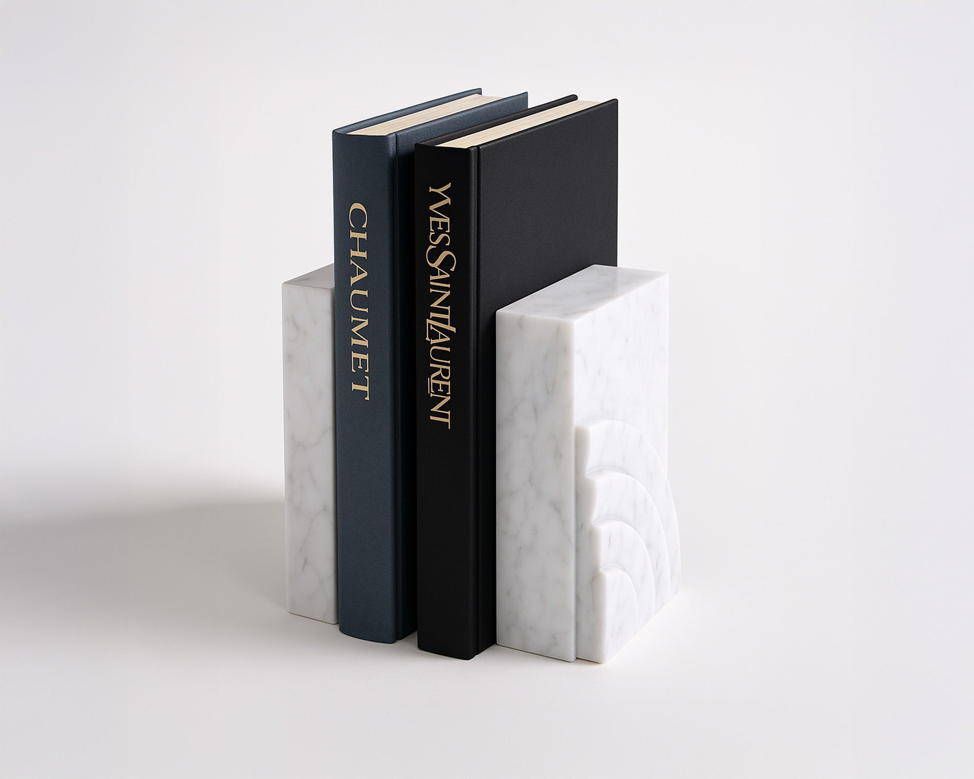 Eccleston Bookends - White Marble