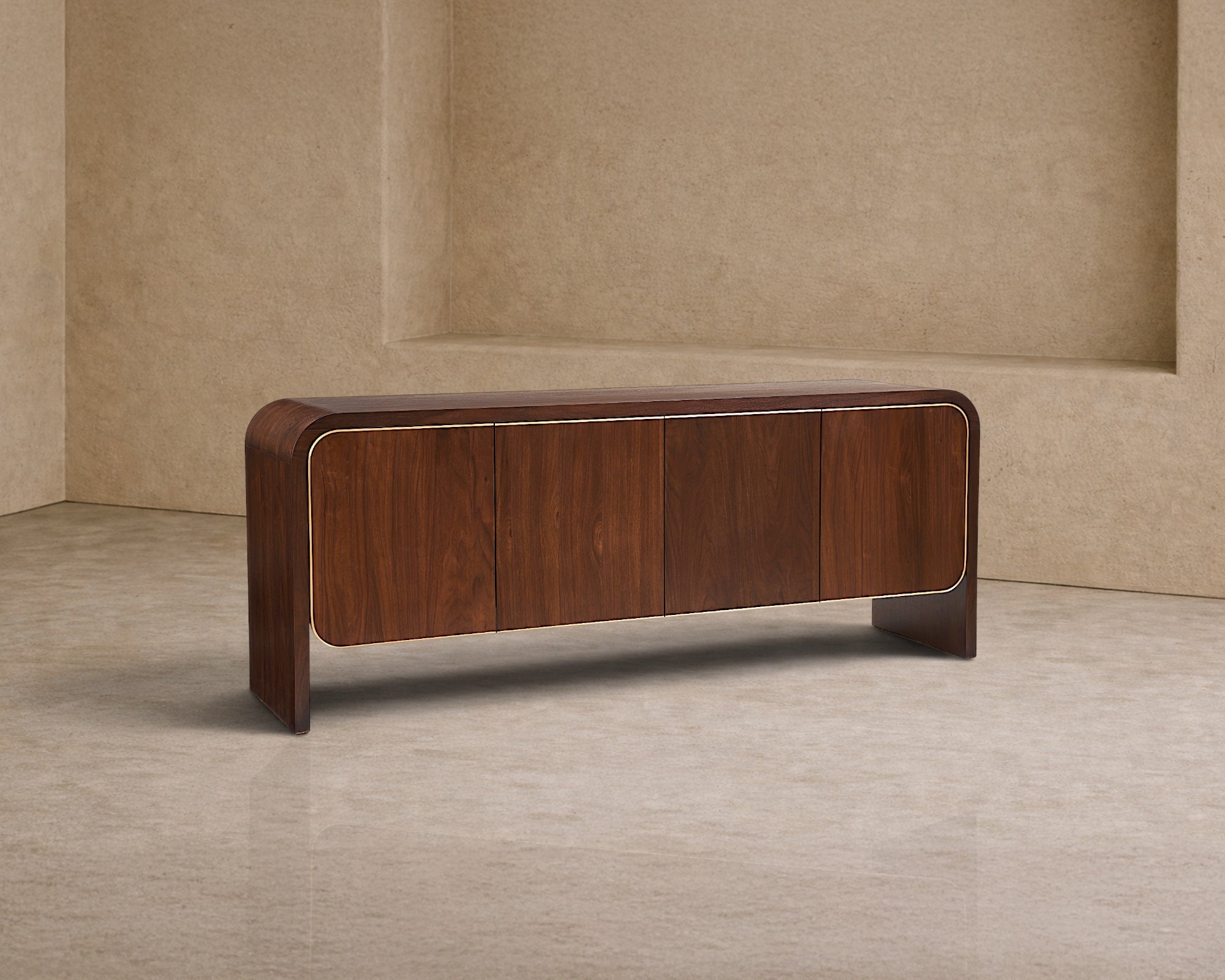 Walter Sideboard - Natural Walnut & Brass