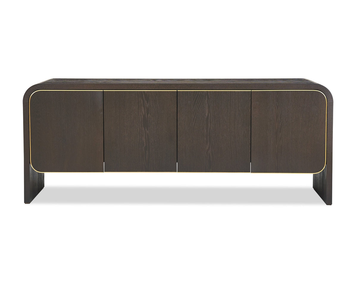 Walter Sideboard  -  Dark Grey Oak & Brass