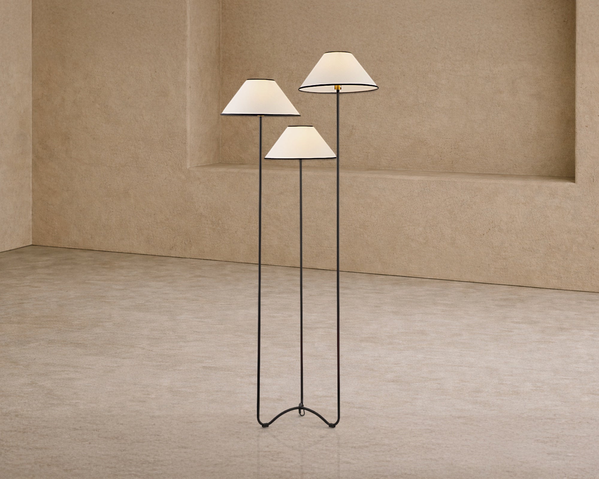 Langless Floor Lamp - Matt Black Metal