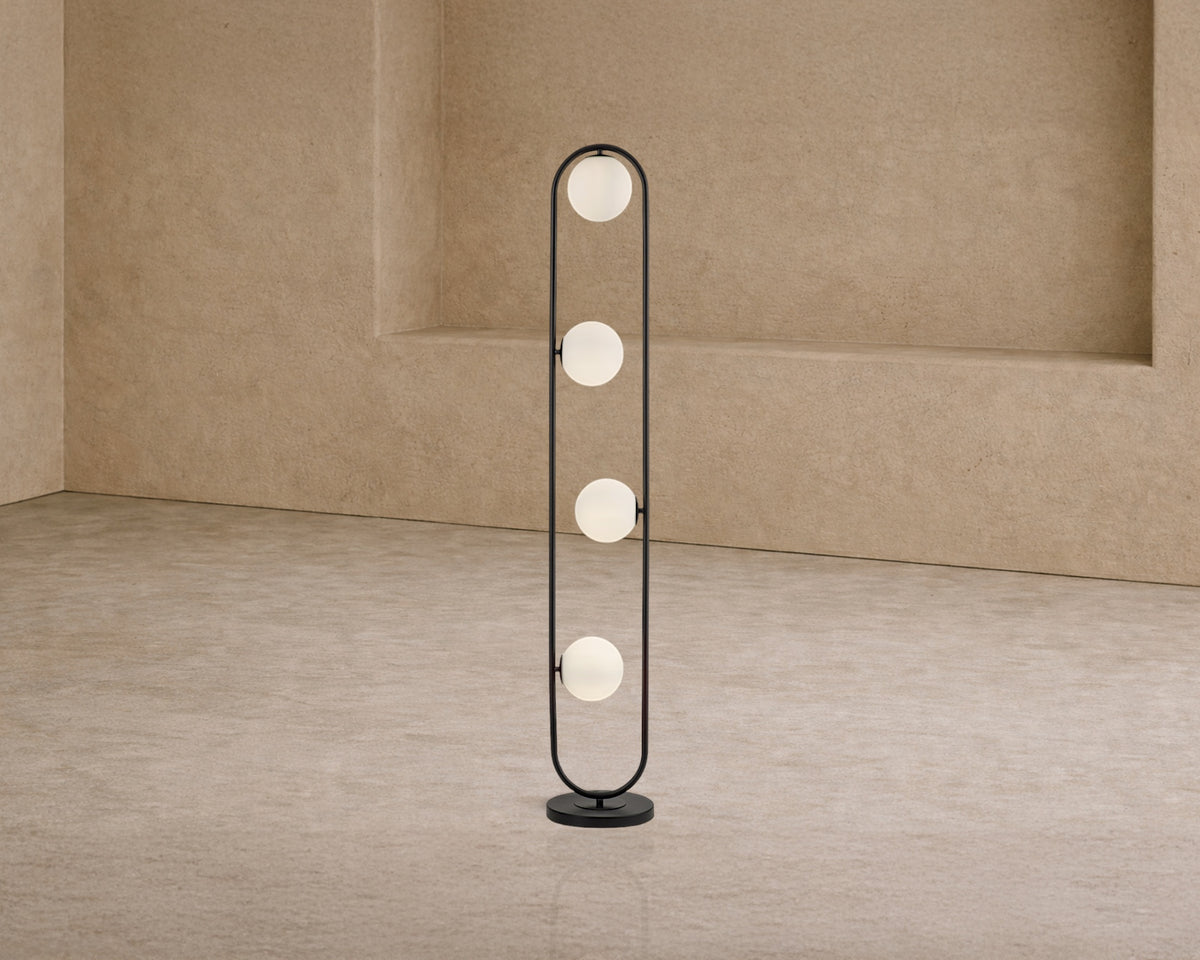 Luca Black Floor Lamp - Matt Black