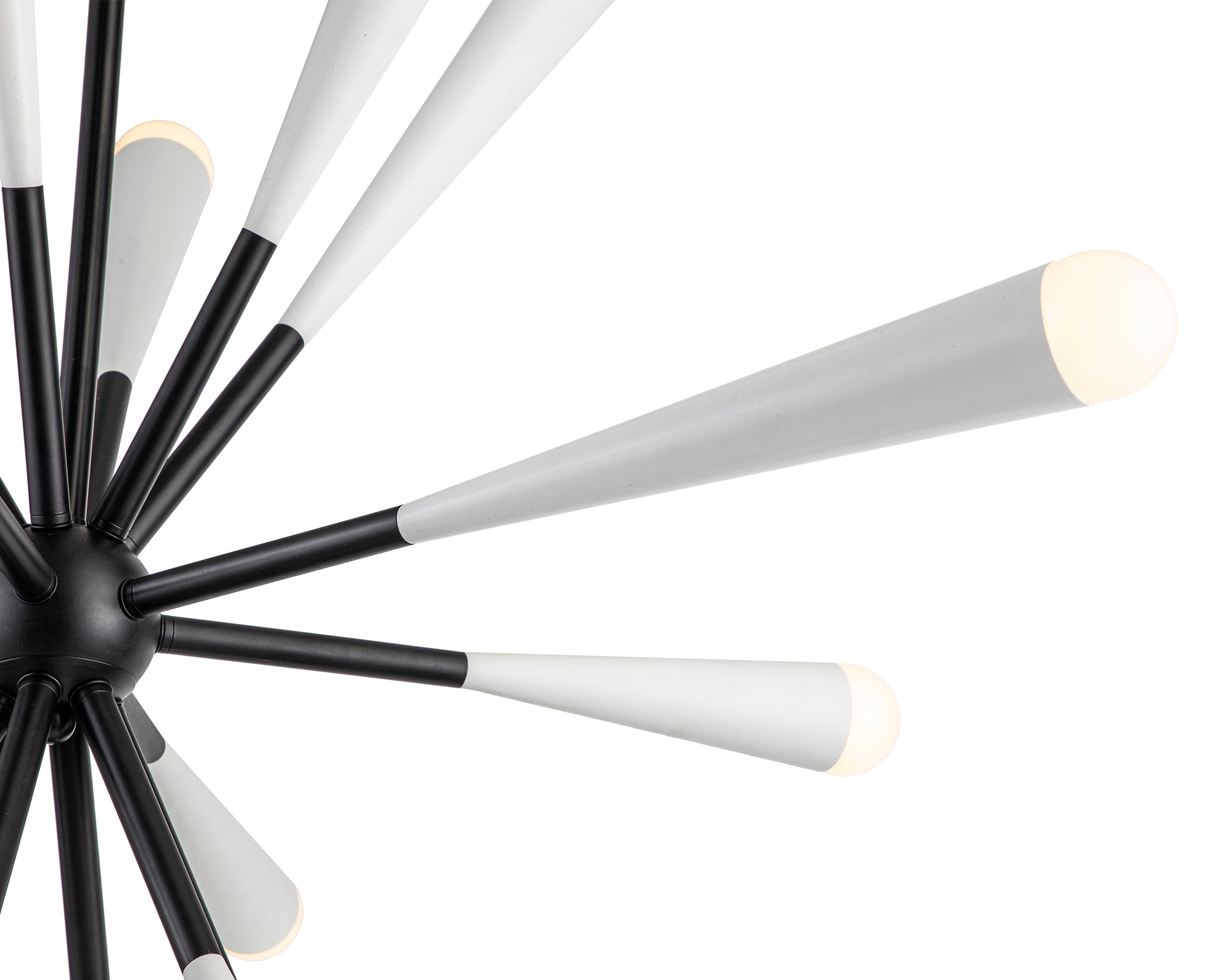 Pheonix Pendant Lamp - Matt White Steel, White Glass