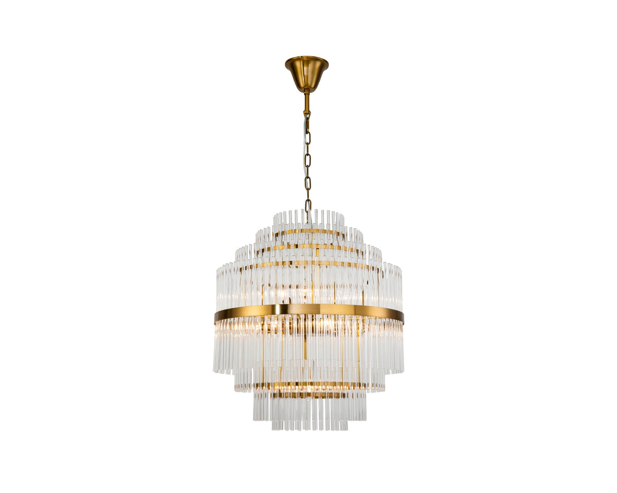 Gem Pendant Lamp - Brass Finish, Clear Glass
