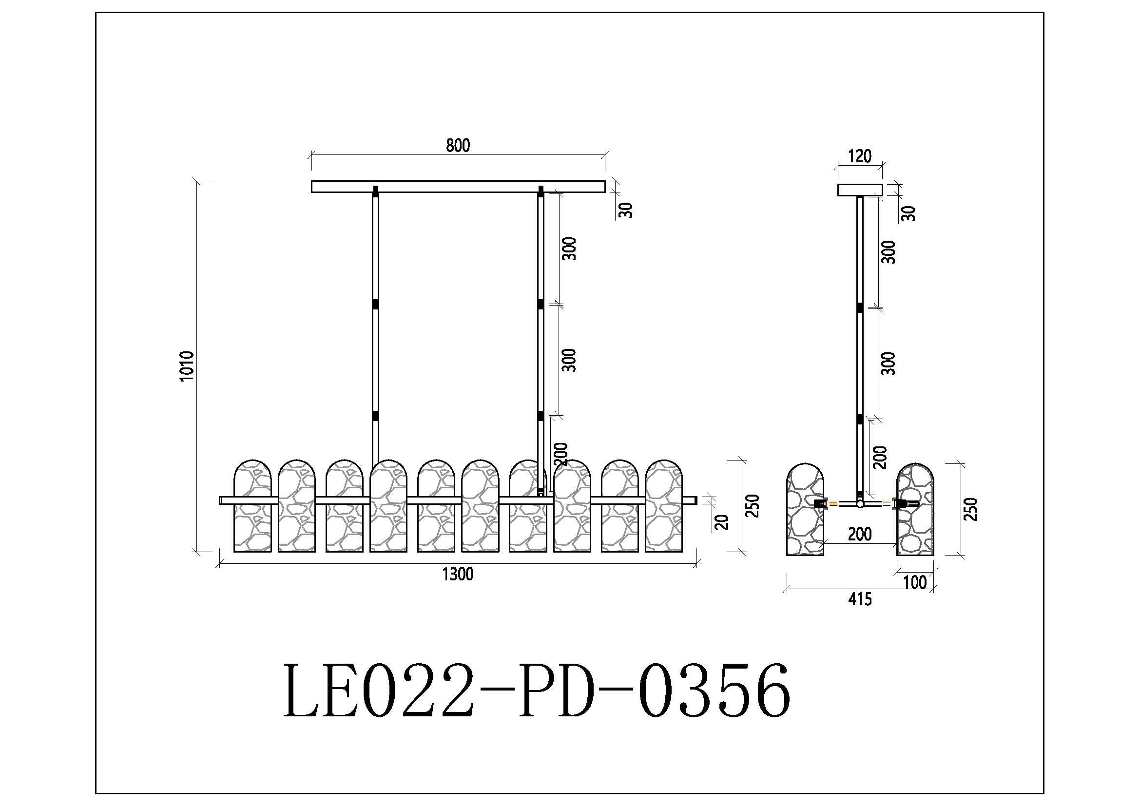 Amatti Long Chandelier - Alabaster Effect Black & Brass