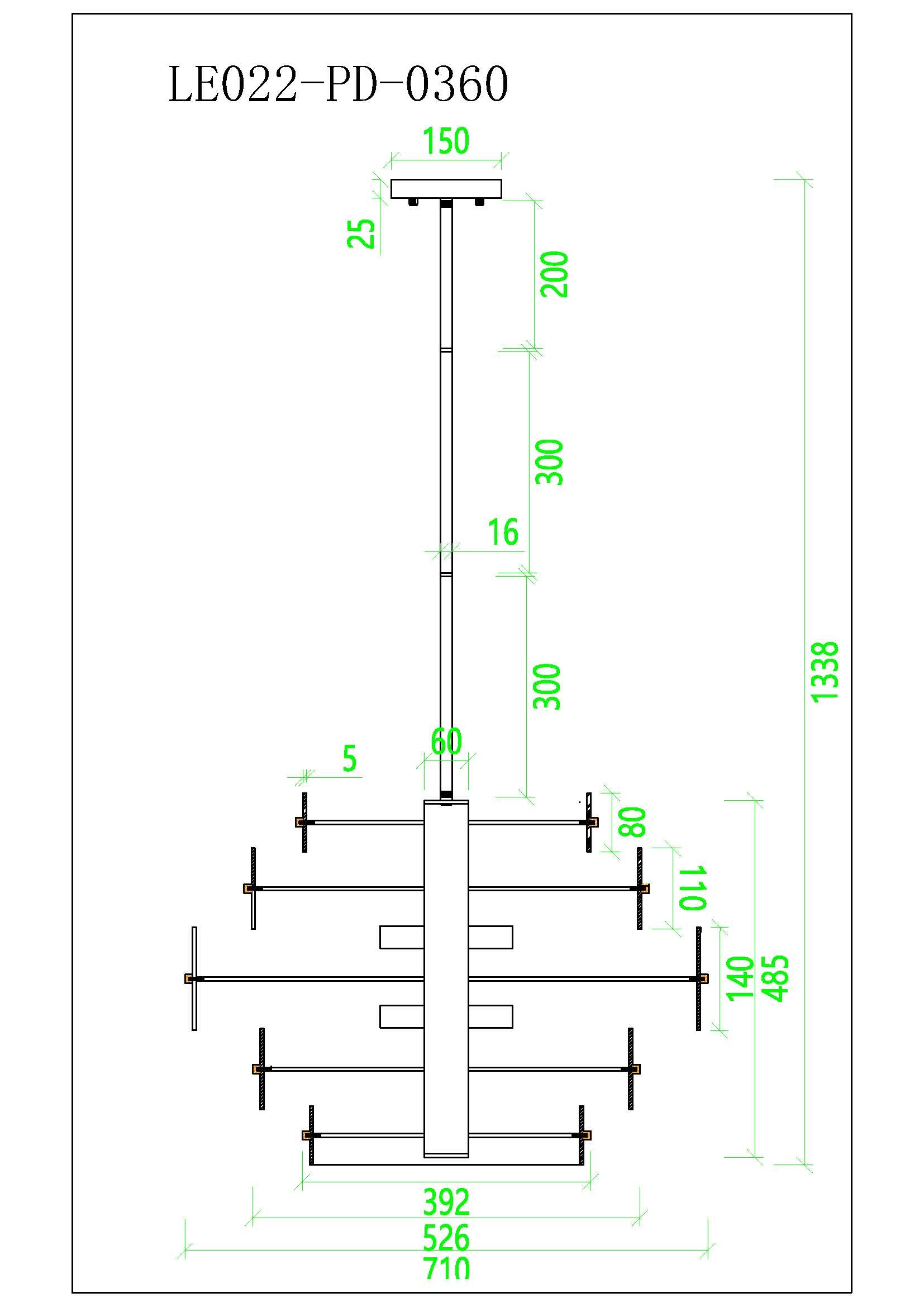Momo Chandelier - Antique Brass & Alabaster Effect