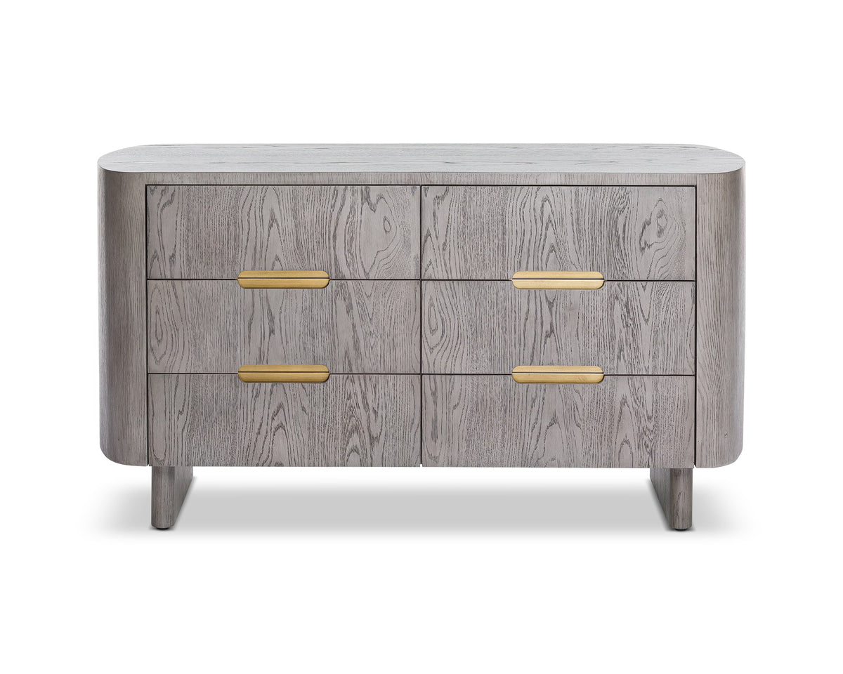 Lettos Chest of Drawer  -  Silver Black Oak