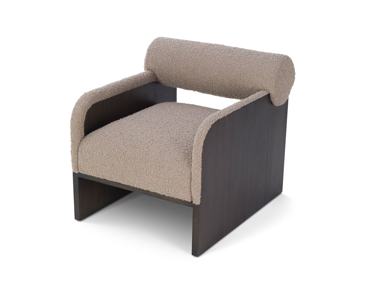 Elis Occasional Chair  -  Beverly Boucle Espresso Grey