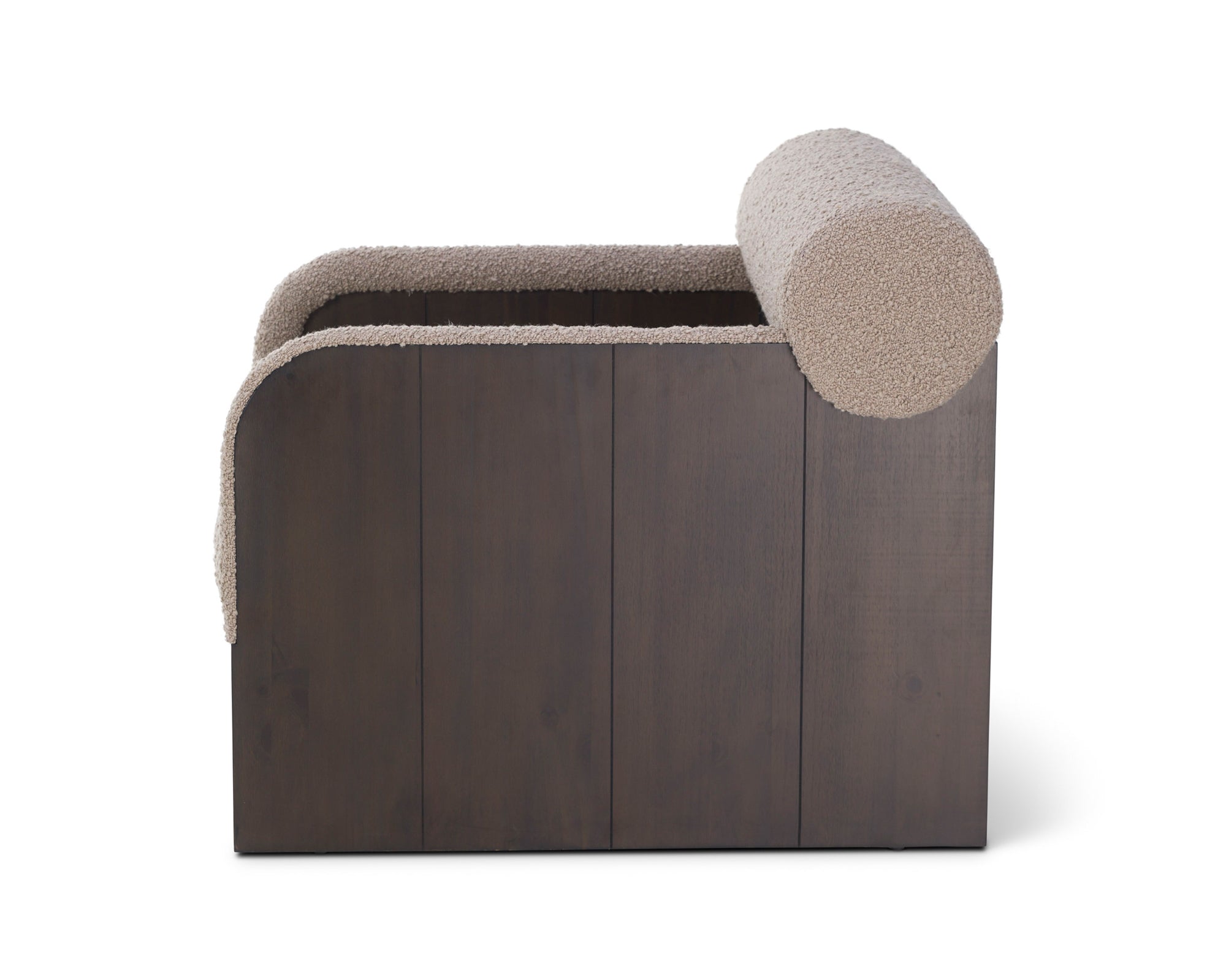 Elis Occasional Chair  -  Beverly Boucle Espresso Grey