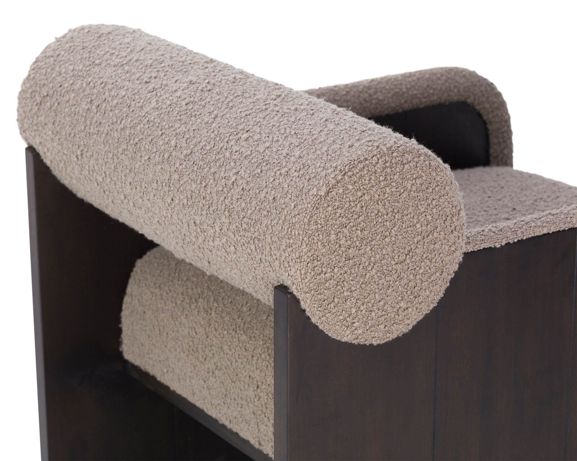 Elis Occasional Chair  -  Beverly Boucle Espresso Grey