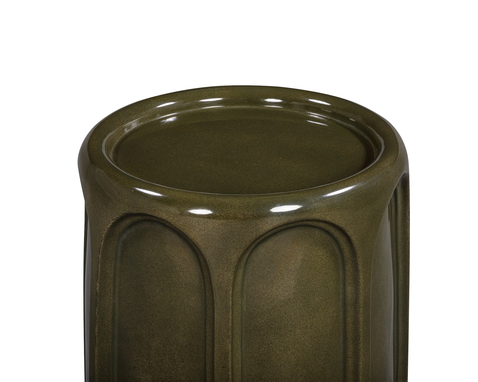 Oka Side Table  - Olive Glazed