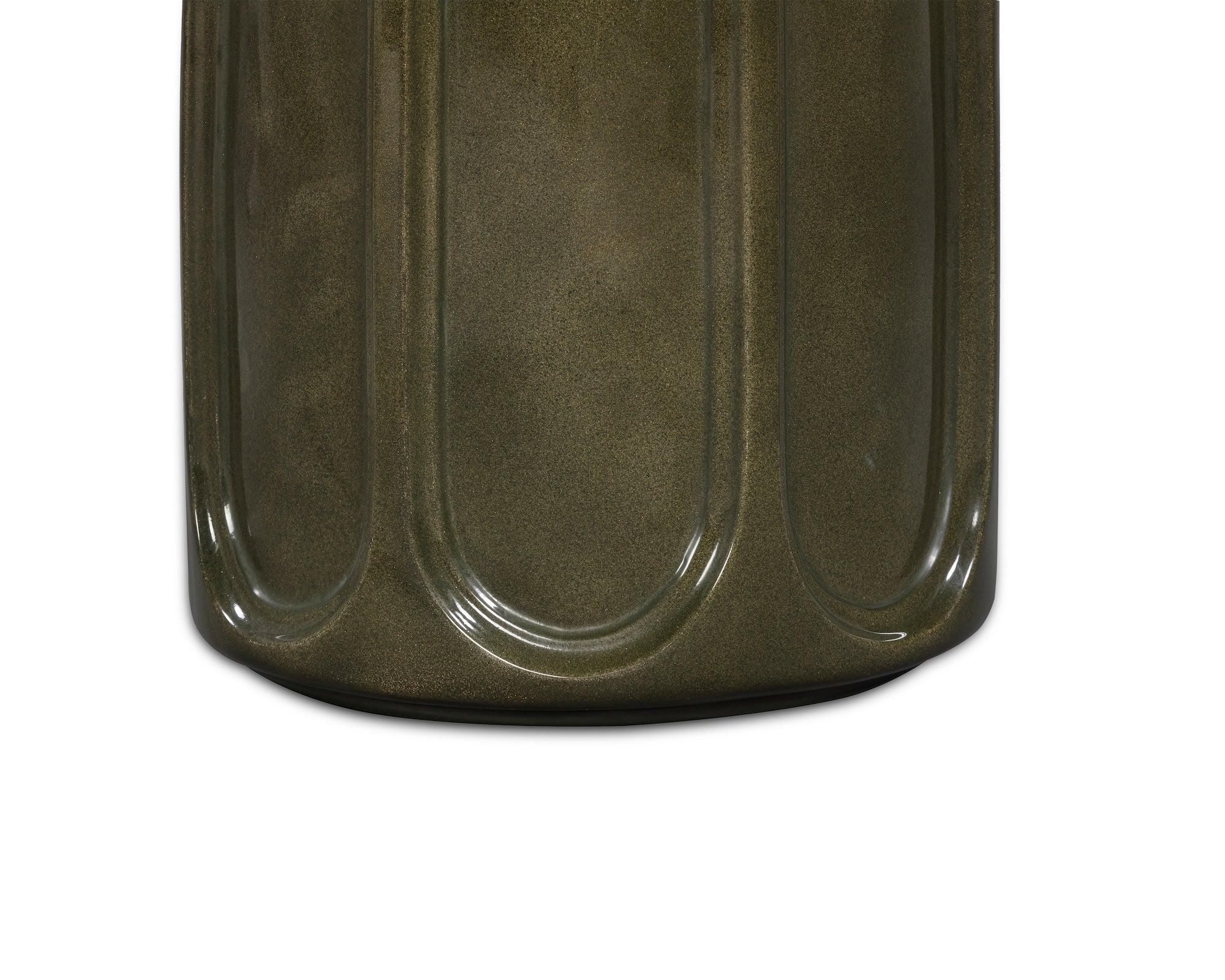 Oka Side Table  - Olive Glazed