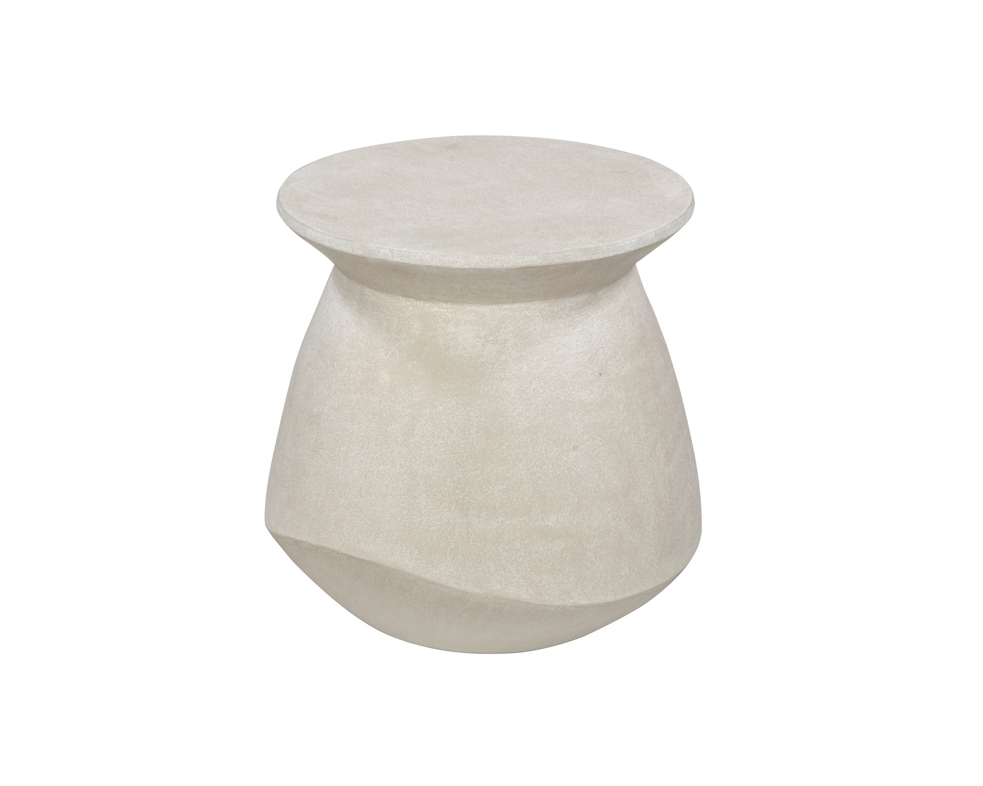 Poki Side Table  - Ivory Stucco