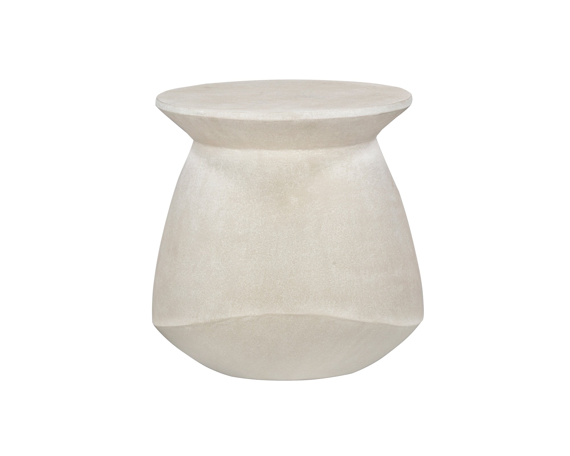 Poki Side Table  - Ivory Stucco
