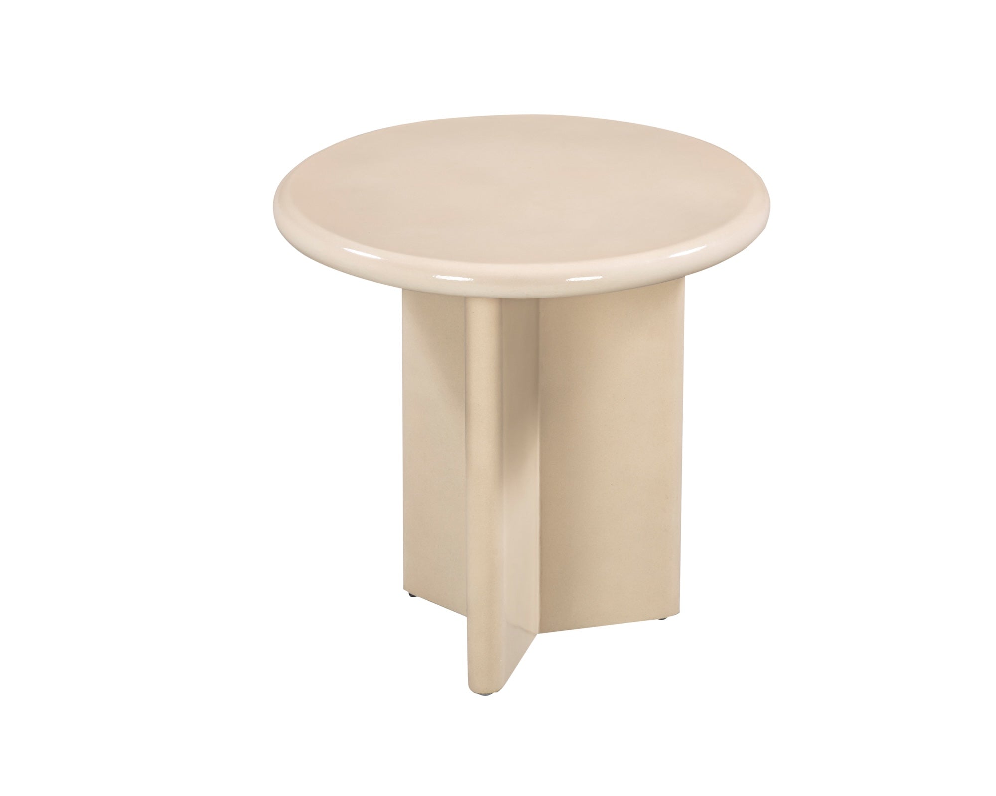 Panna Side Table  - Buff Enamel