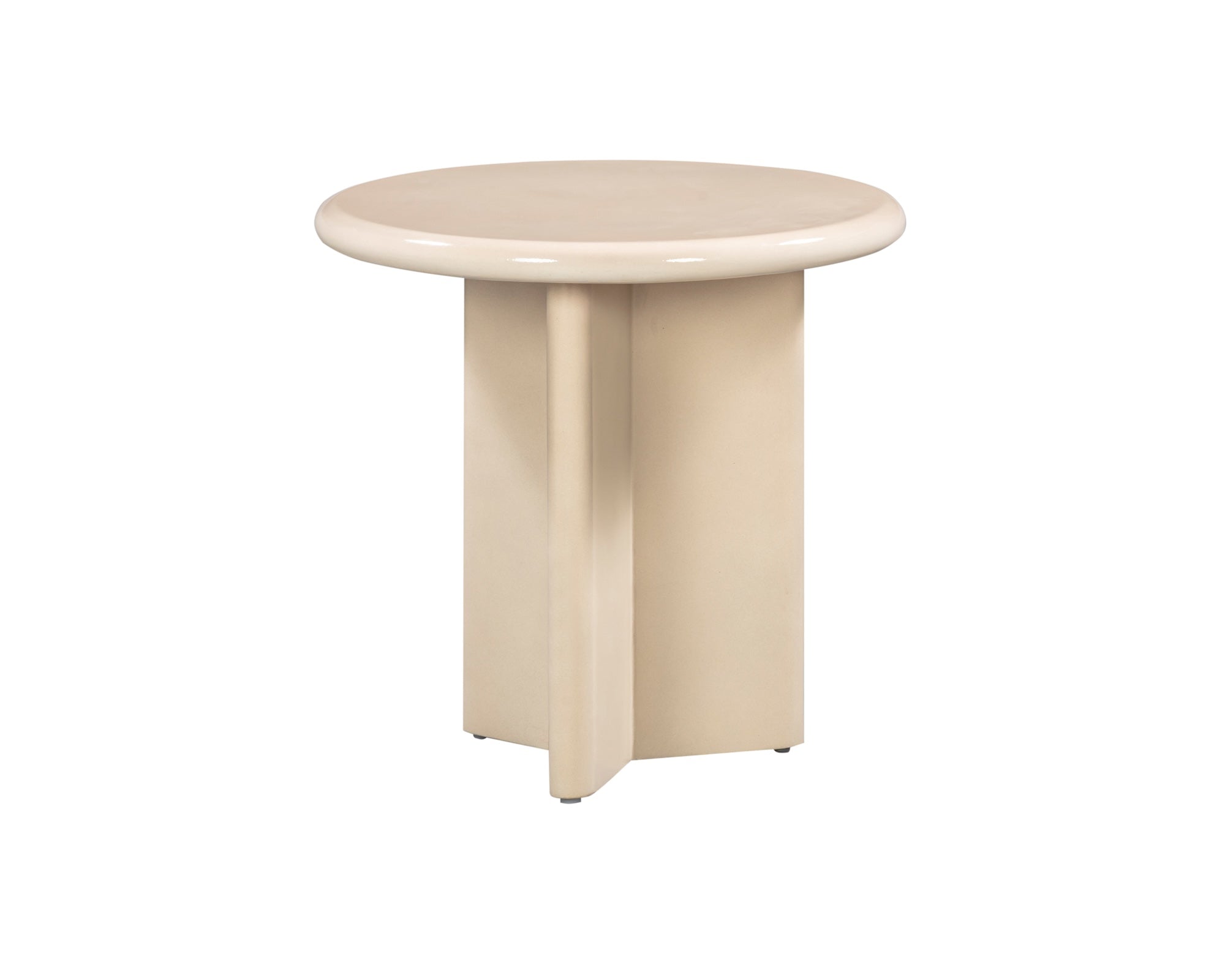 Panna Side Table  - Buff Enamel