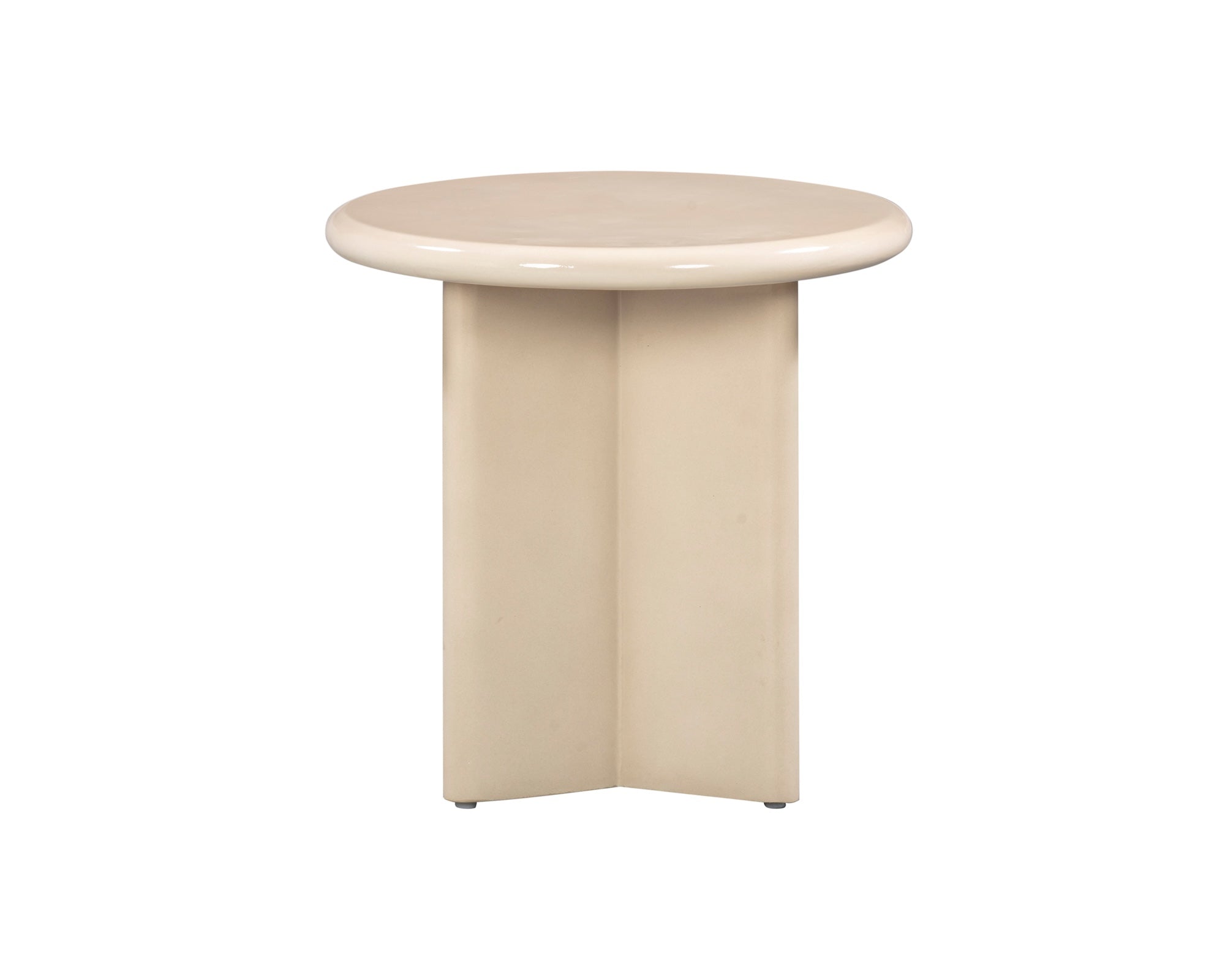 Panna Side Table  - Buff Enamel