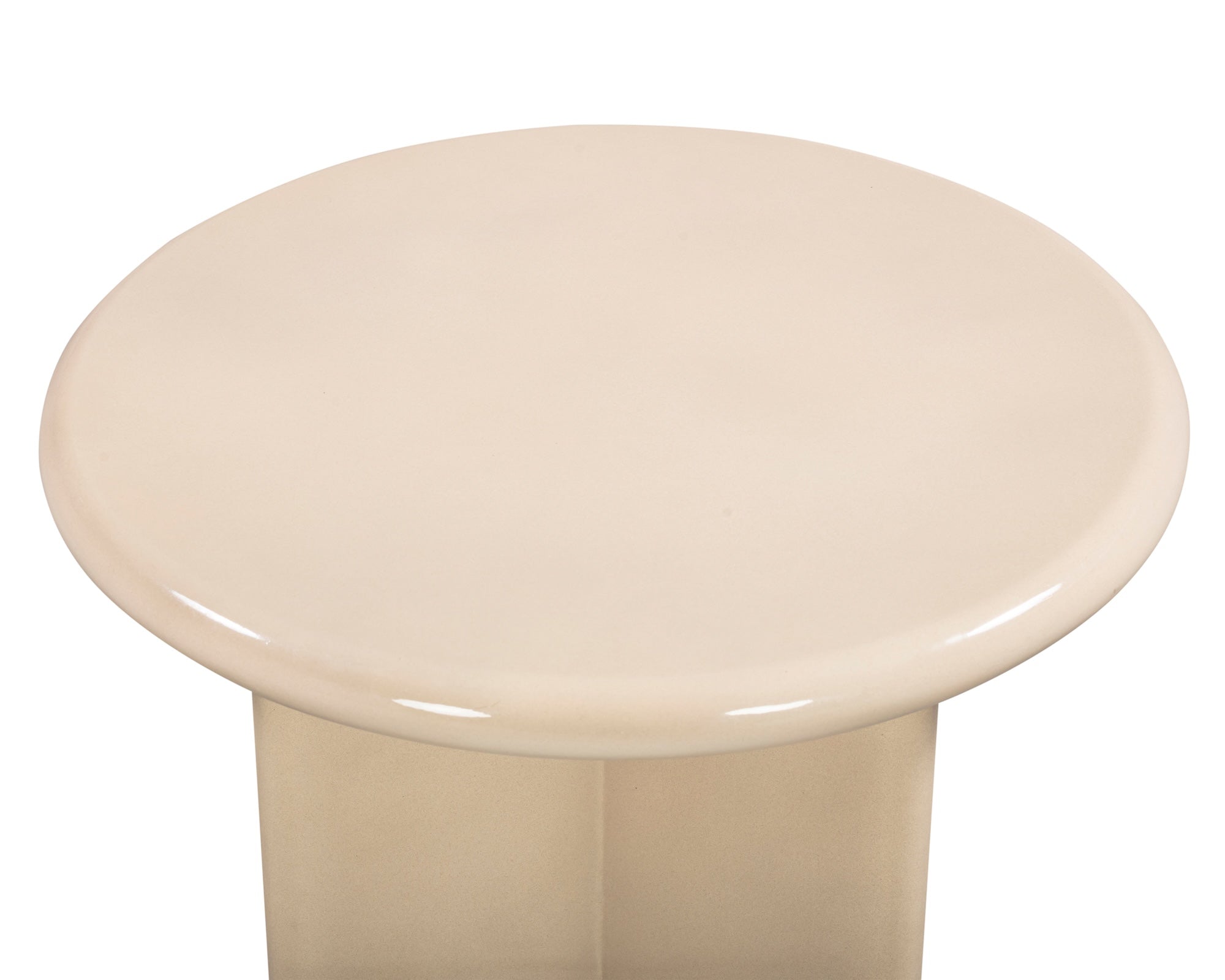 Panna Side Table  - Buff Enamel