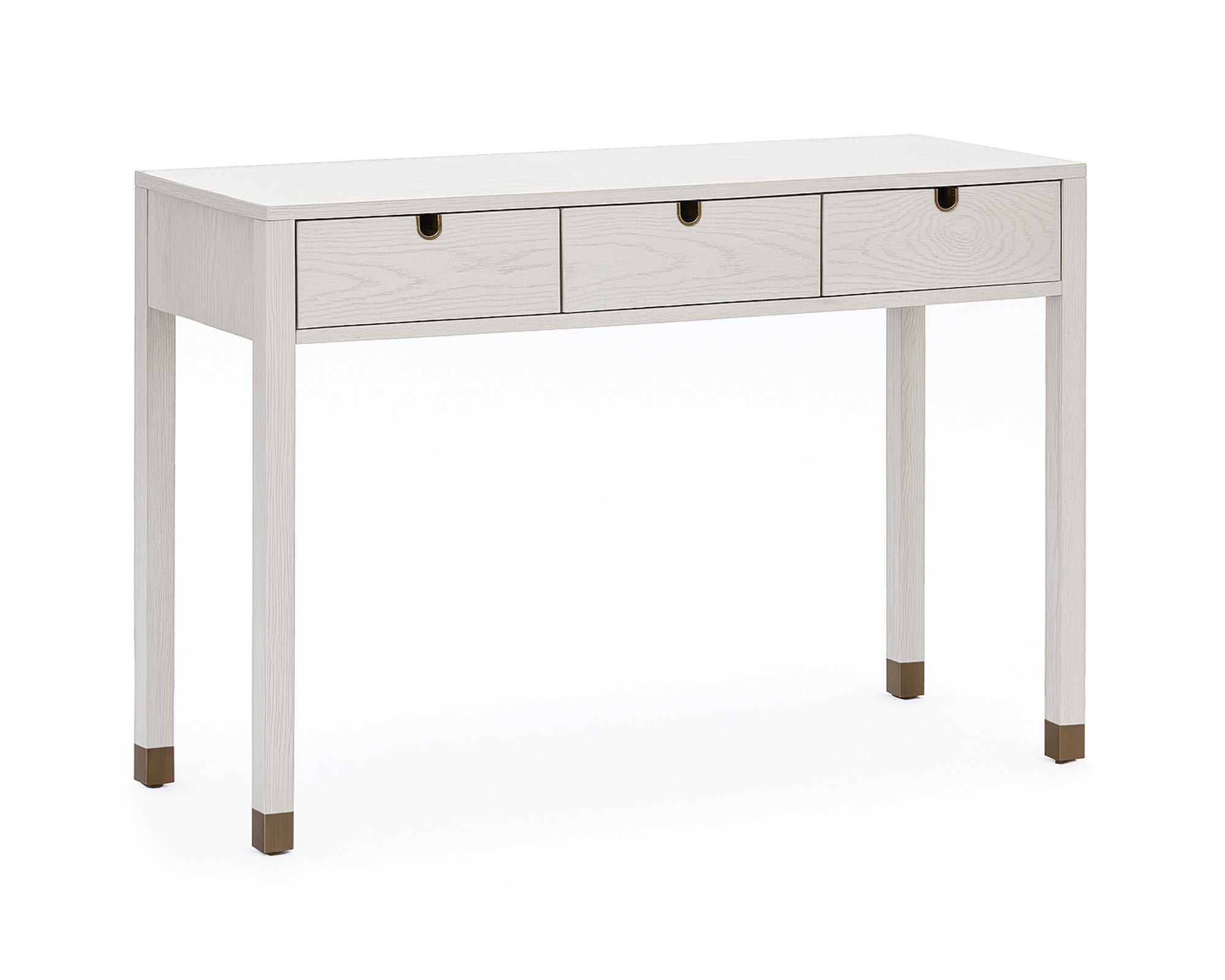 Alcudia Dressing Table - Ivory Brushed/Antique Brass