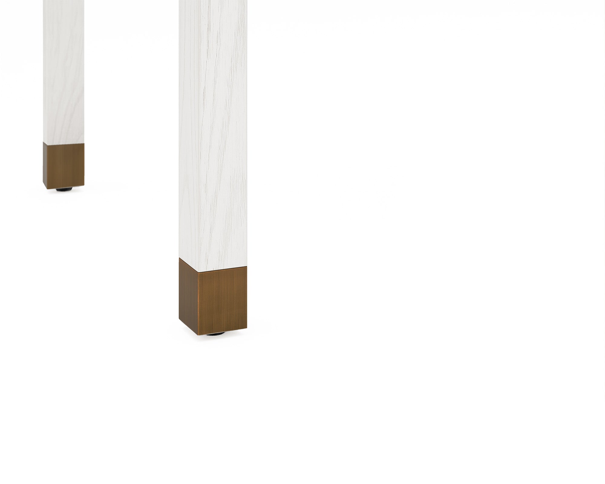 Alcudia Dressing Table - Ivory Brushed/Antique Brass