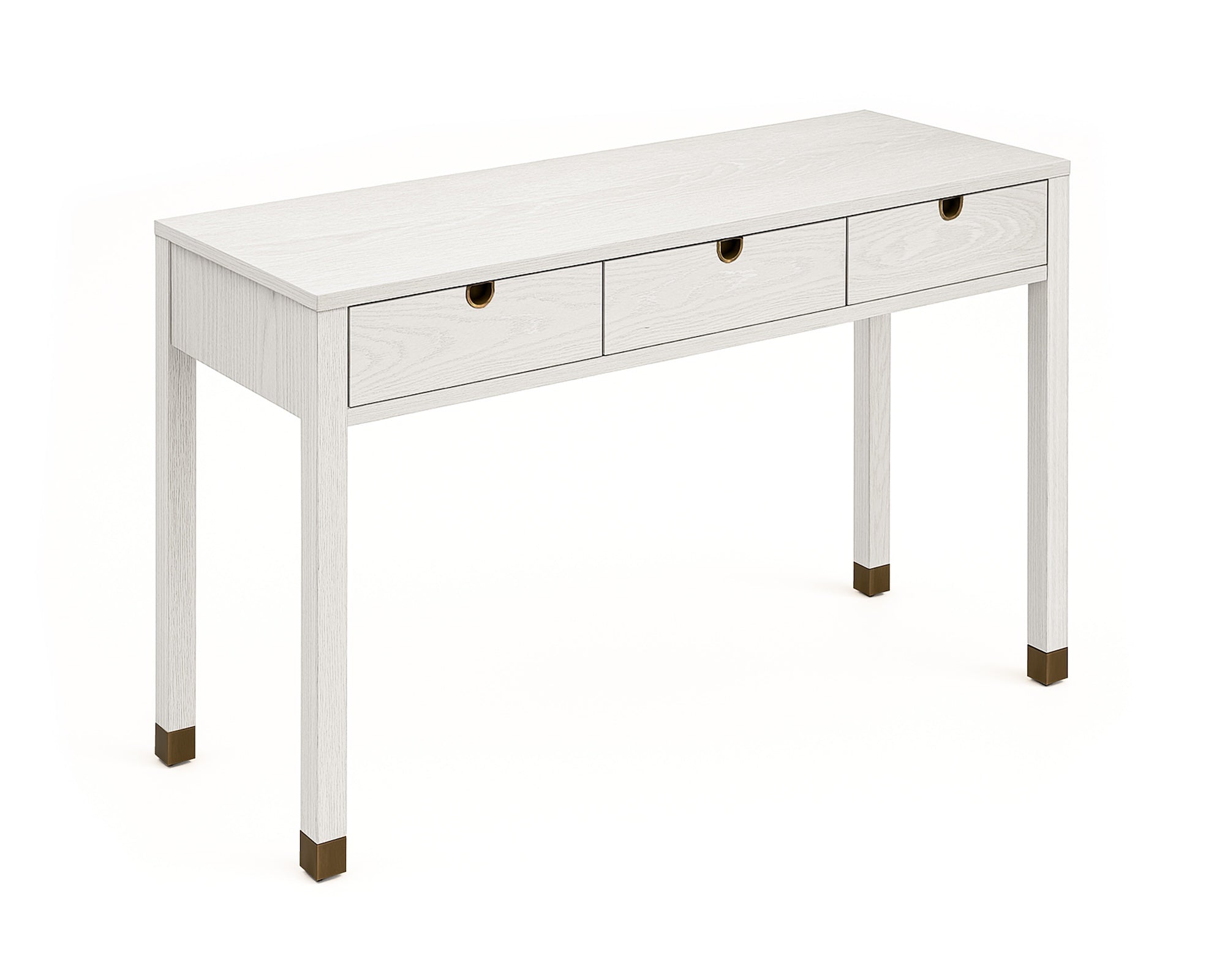 Alcudia Dressing Table - Ivory Brushed/Antique Brass