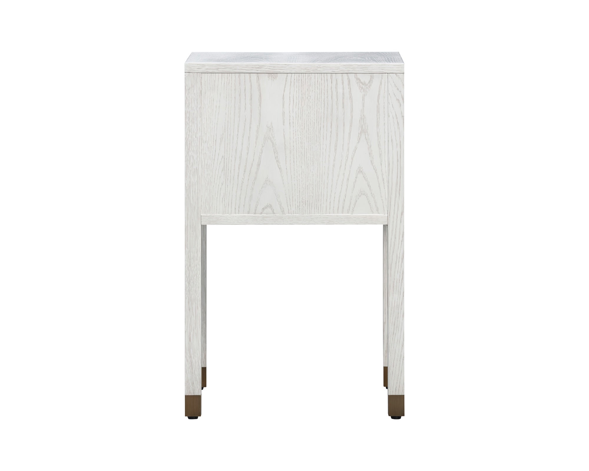 Alcudia Bedside Table - Ivory Brushed/Antique Brass