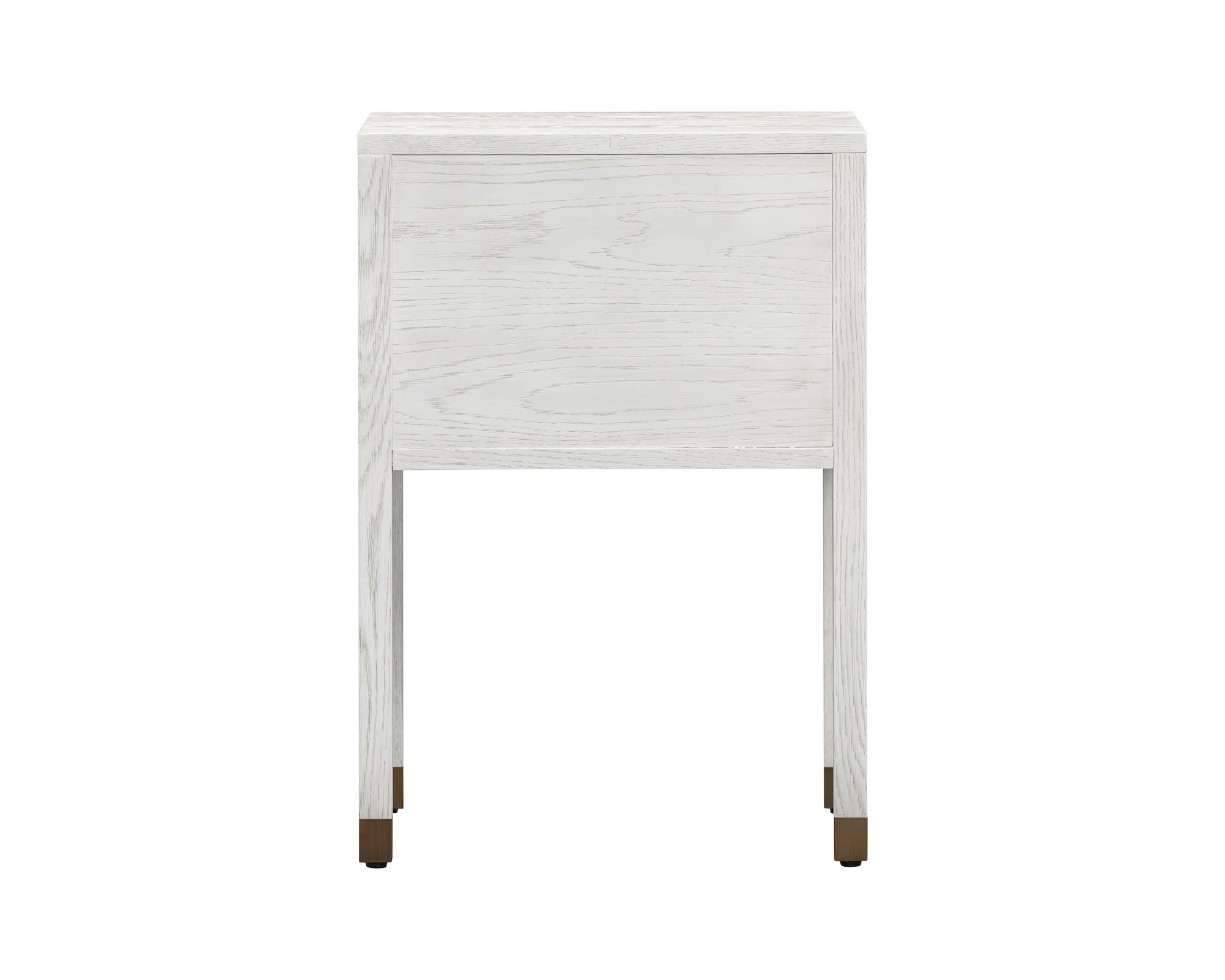 Alcudia Bedside Table - Ivory Brushed/Antique Brass