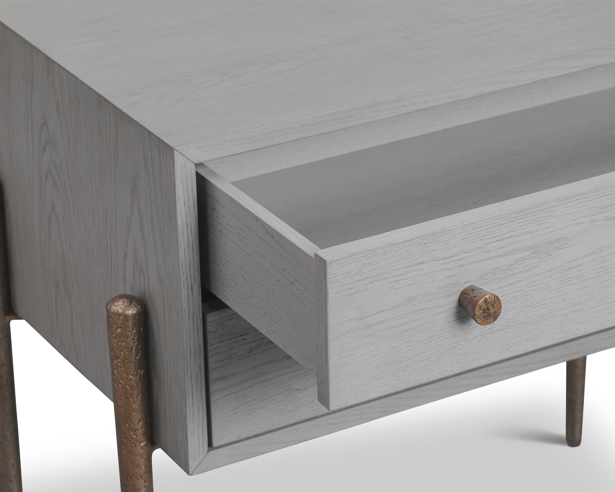 Nella Bedside Table - London Fog