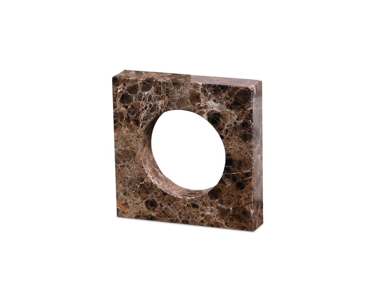 Nafello Small Sculpture - Coffee Marble