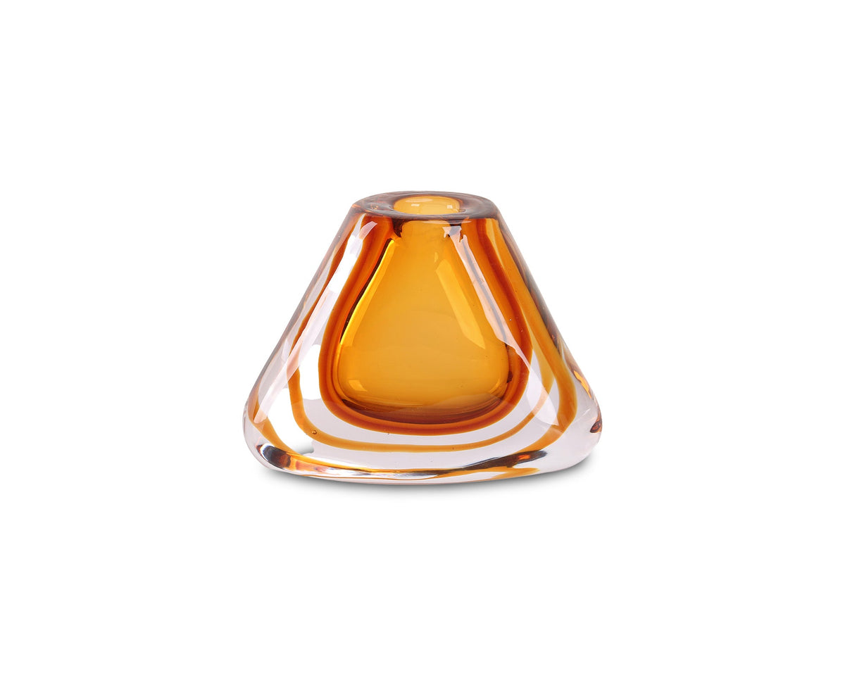 Angelico Glass Vase  -  Amber