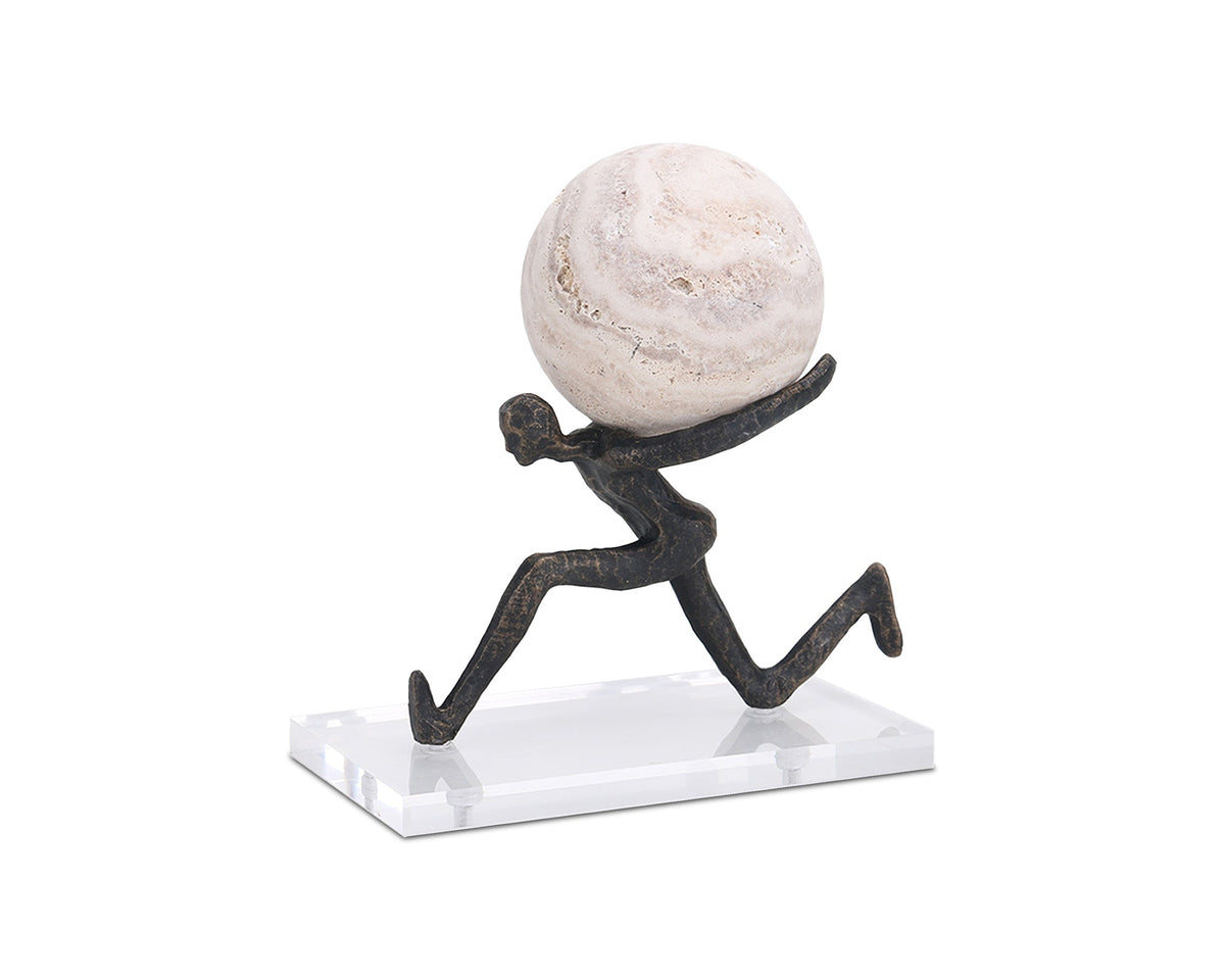 Chasing Balance Sculpture  -  Dark Bronze & Beige