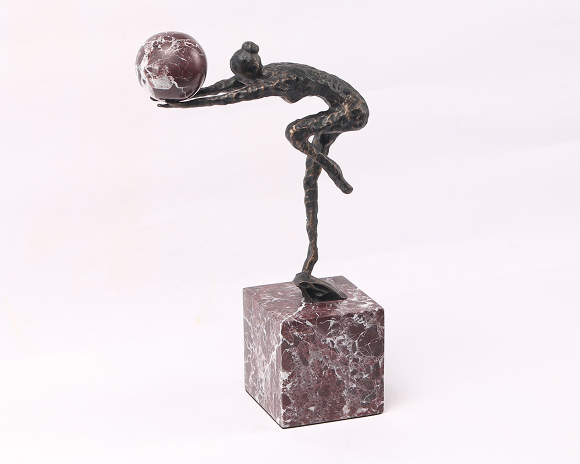 Selene Sculpture - Dark Bronze/Marble