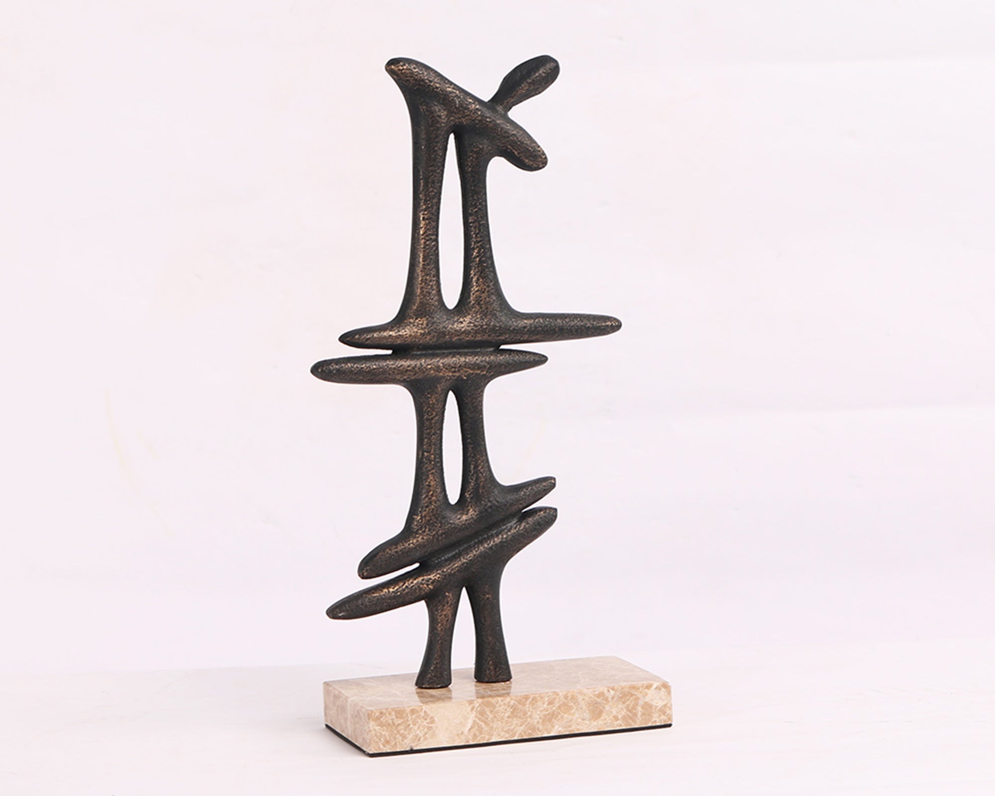 Janua Sculpture - Dark Bronze/Marble
