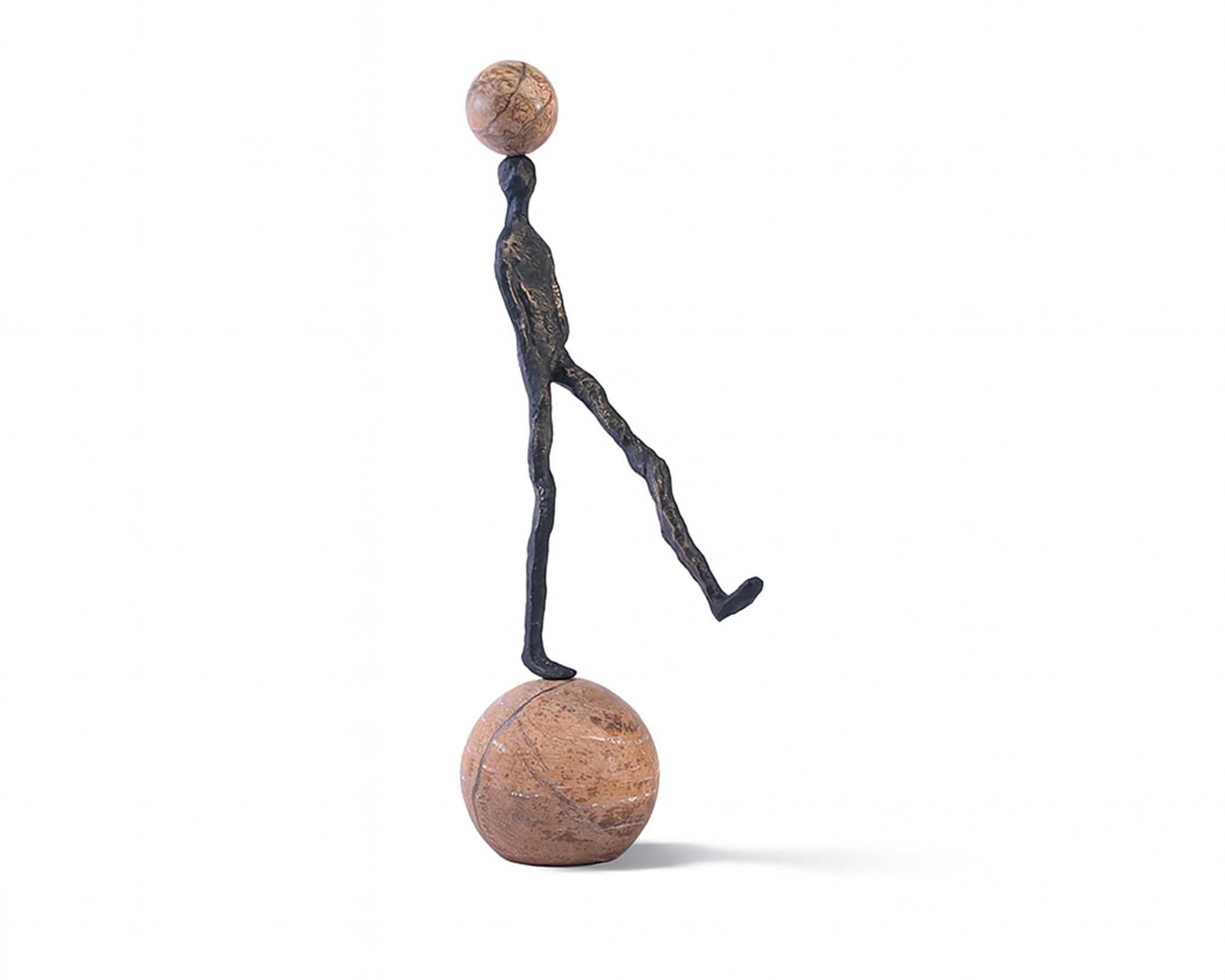 Motus Sculpture - Dark Bronze/Marble