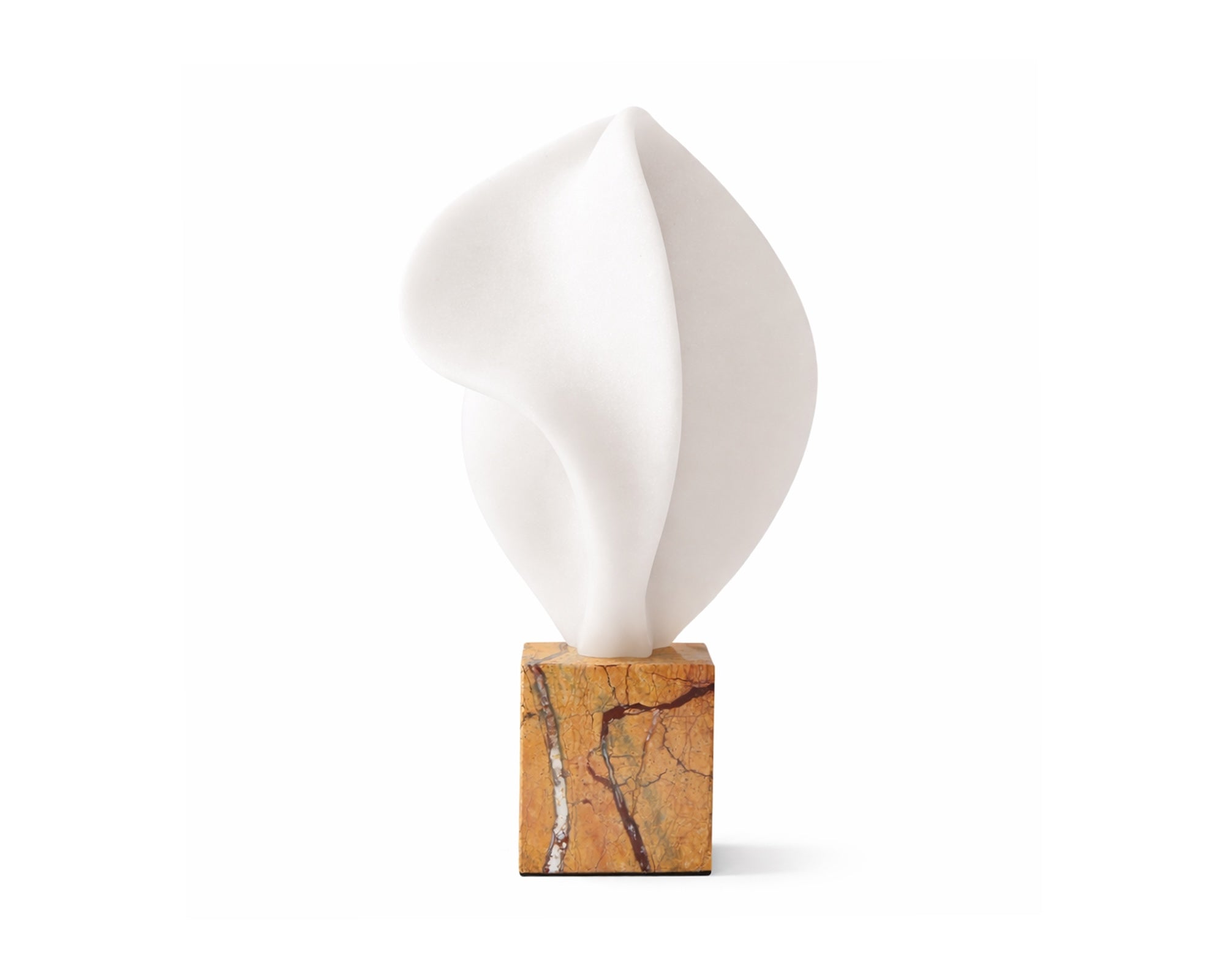 Calla Sculpture - White Marble Effect