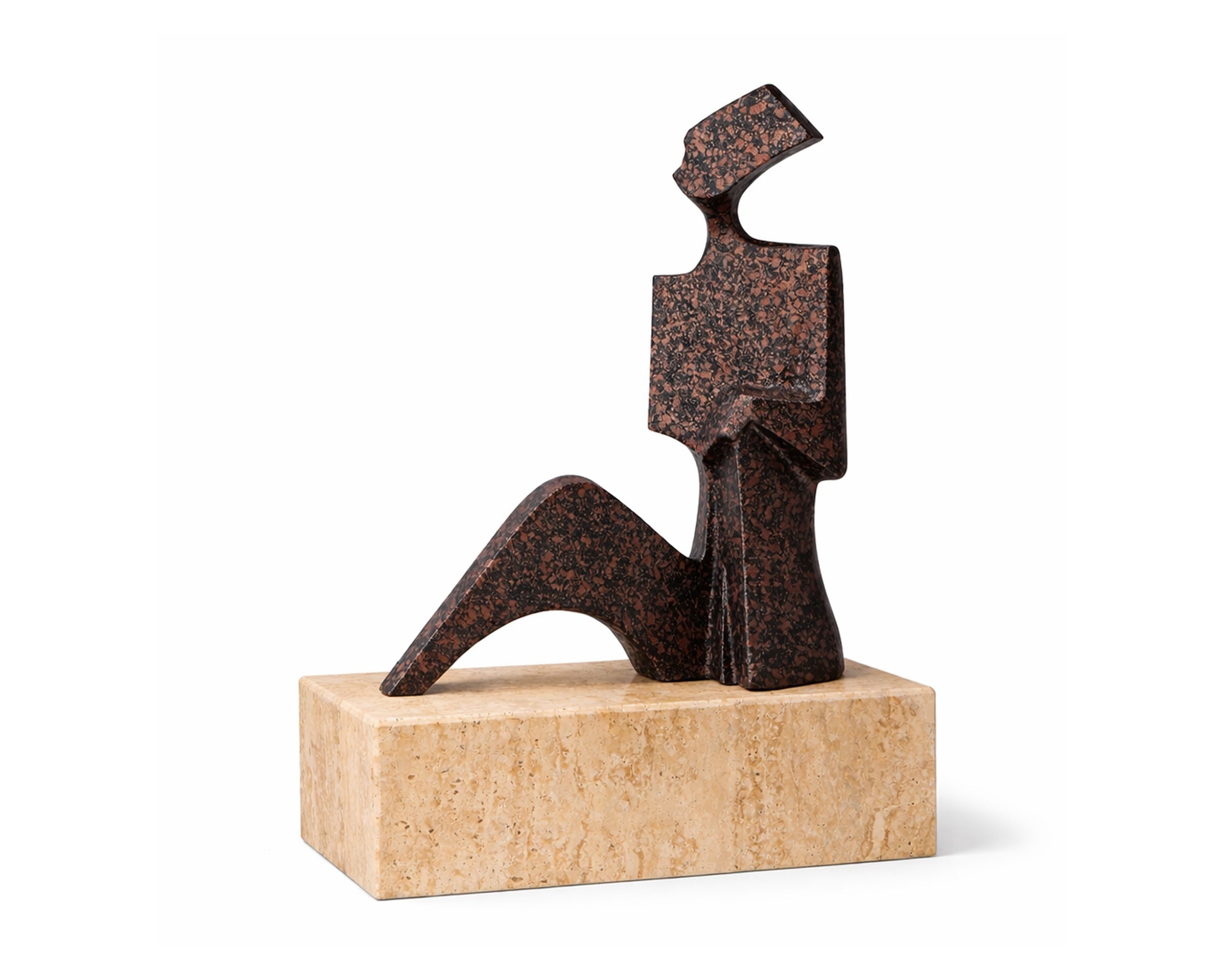Cassia Sculpture - Speckled Black Bronze Effect