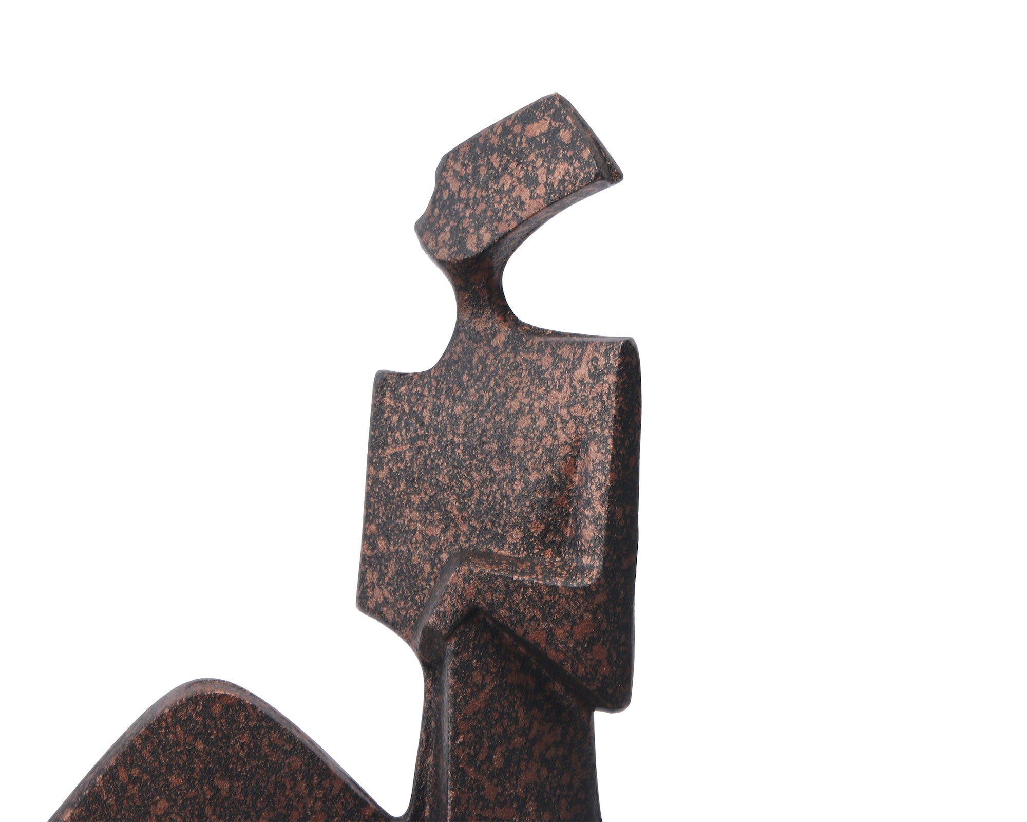 Cassia Sculpture - Speckled Black Bronze Effect