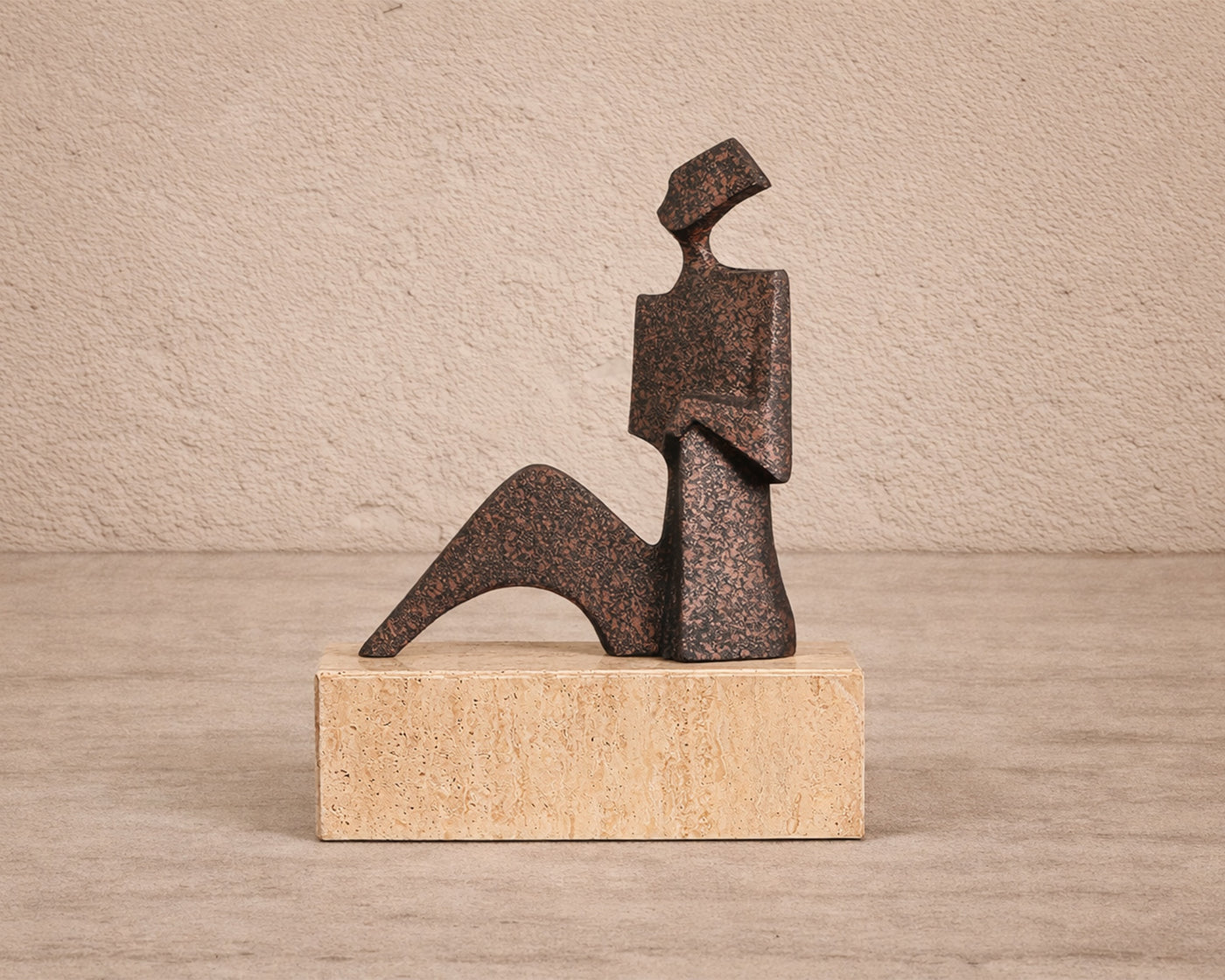 Cassia Sculpture - Speckled Black Bronze Effect