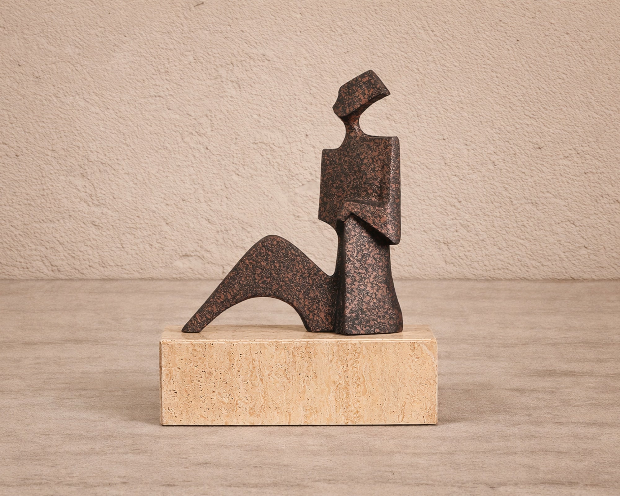 Cassia Sculpture - Speckled Black Bronze Effect