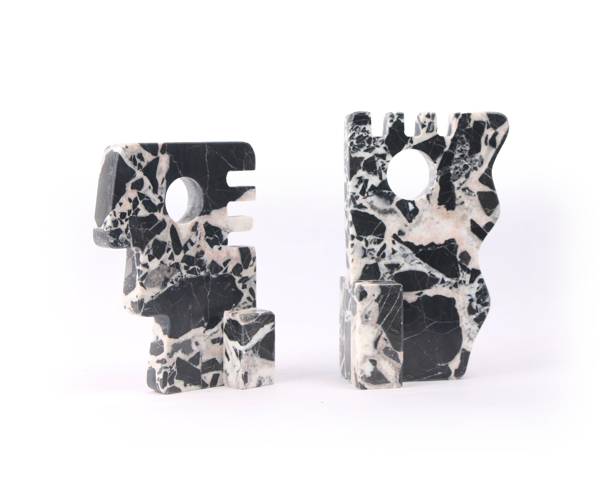 Cortex Bookends - Black Marble