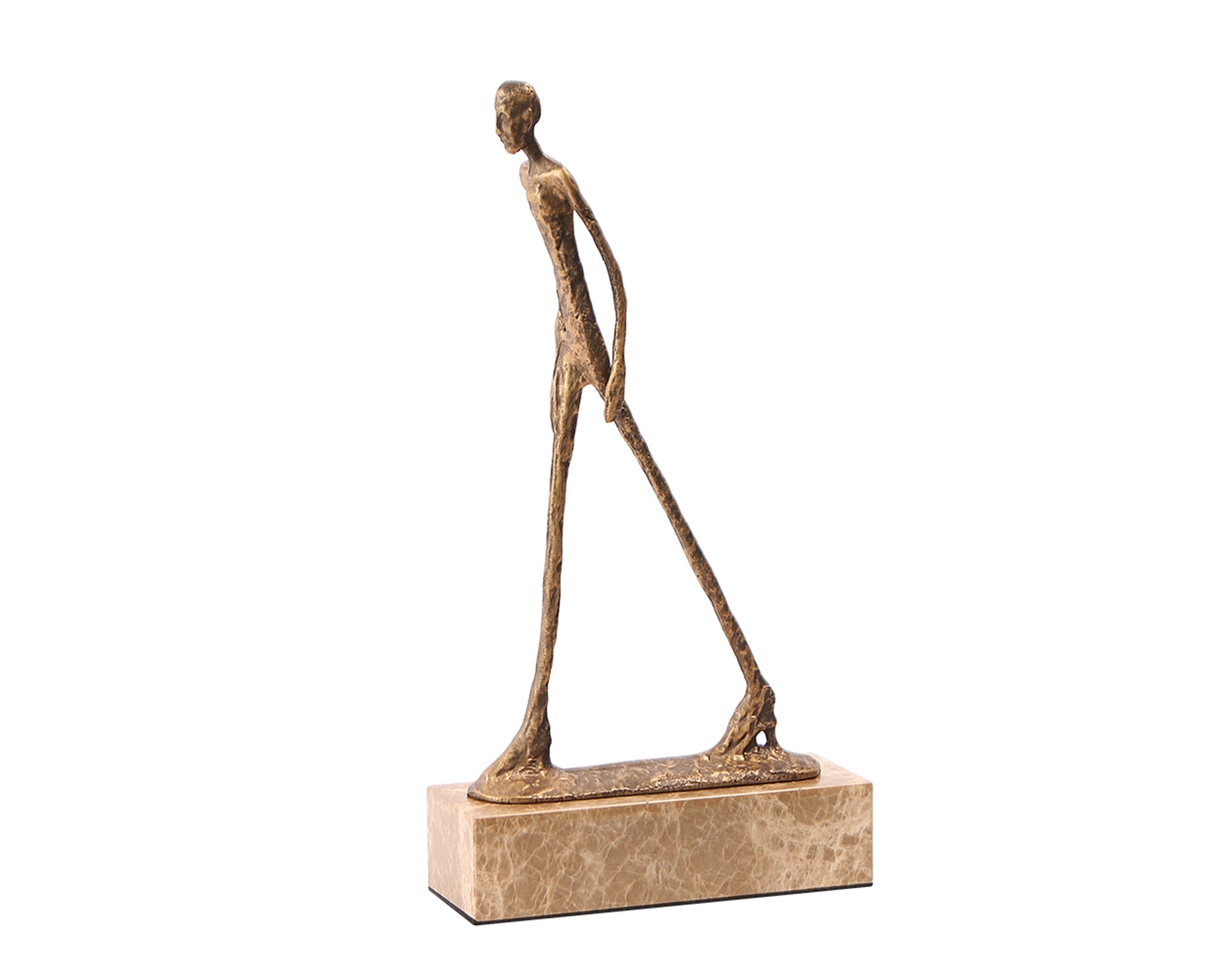 Stride Sculpture - Gold Bronze
