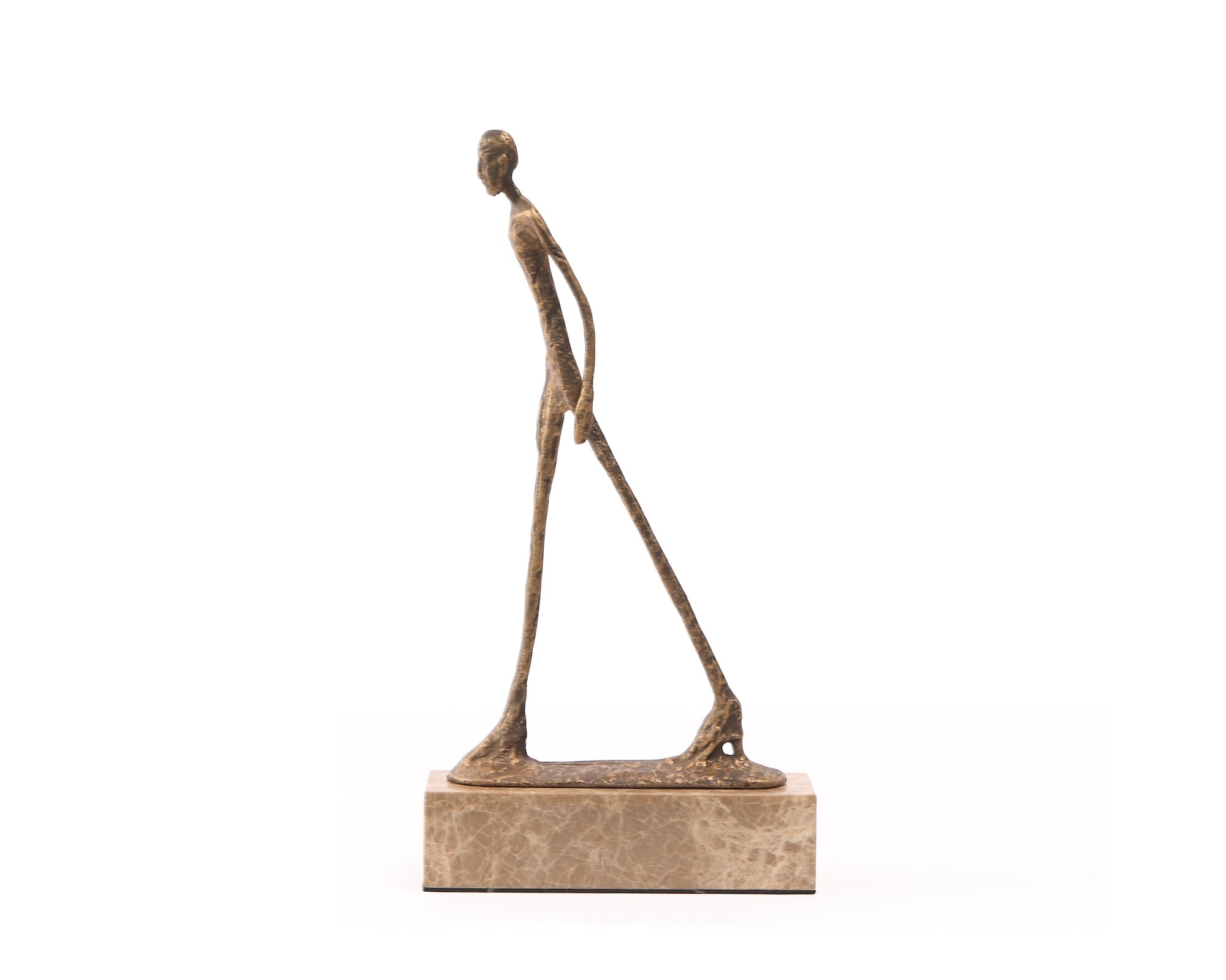 Stride Sculpture - Gold Bronze