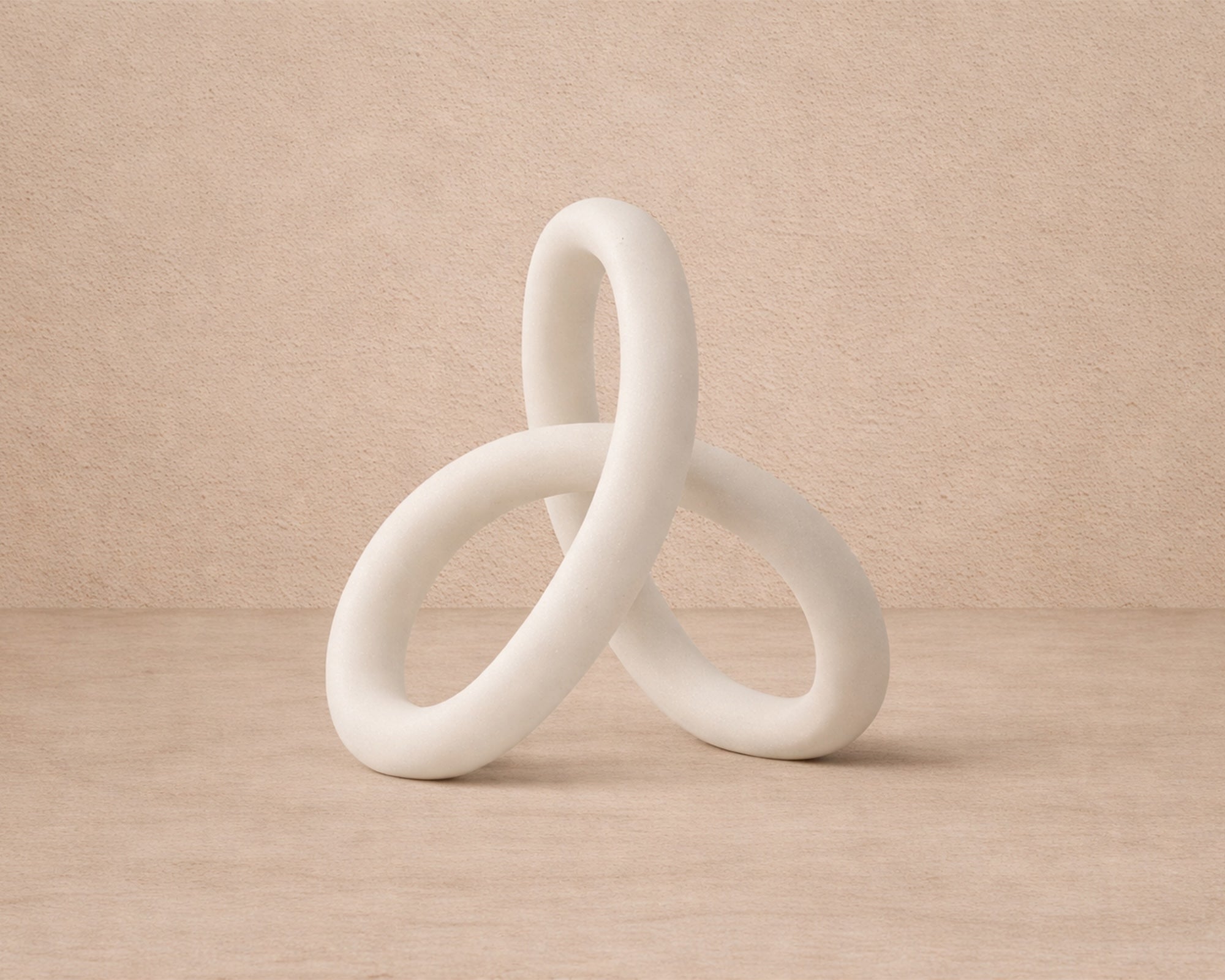 Loop Sculpture - White Marble Effect