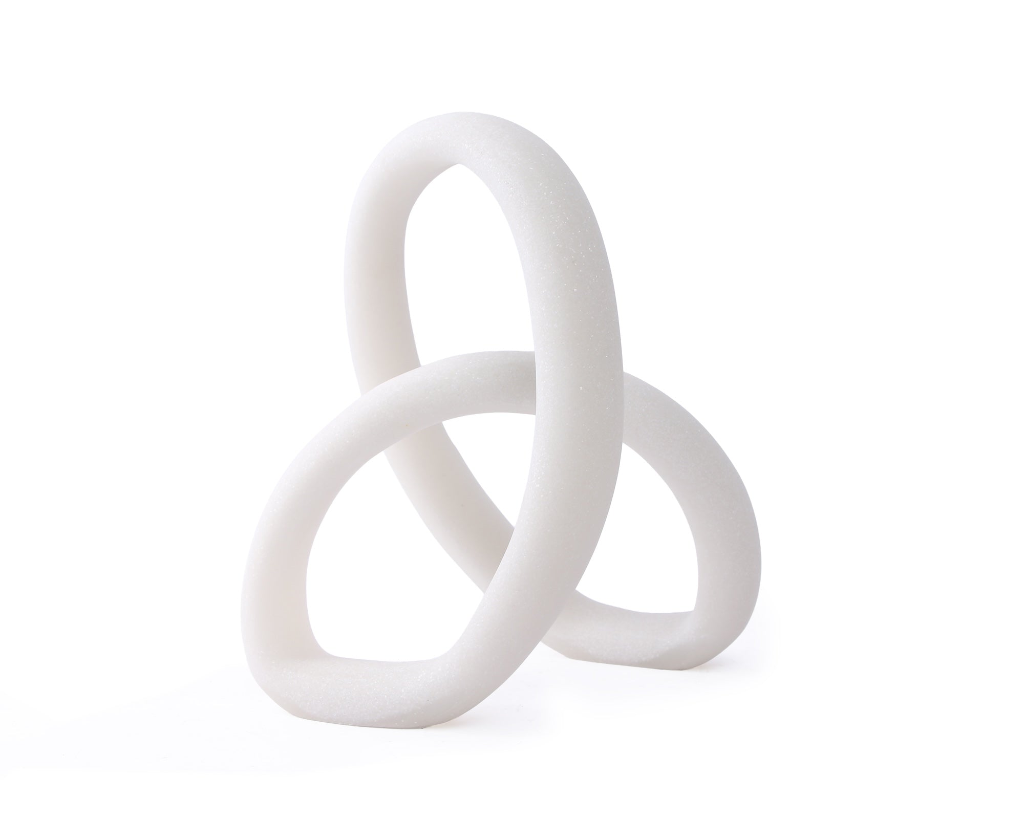 Loop Sculpture - White Marble Effect