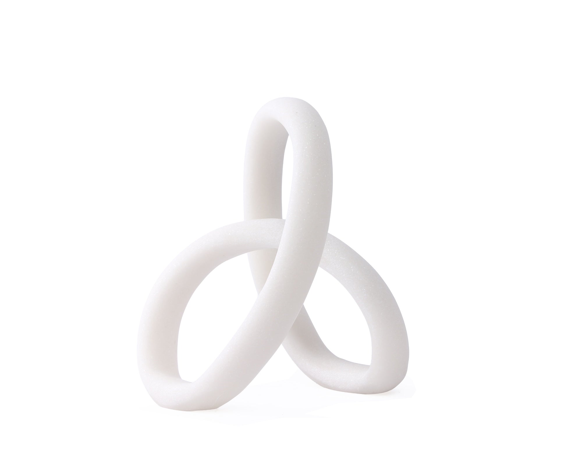 Loop Sculpture - White Marble Effect