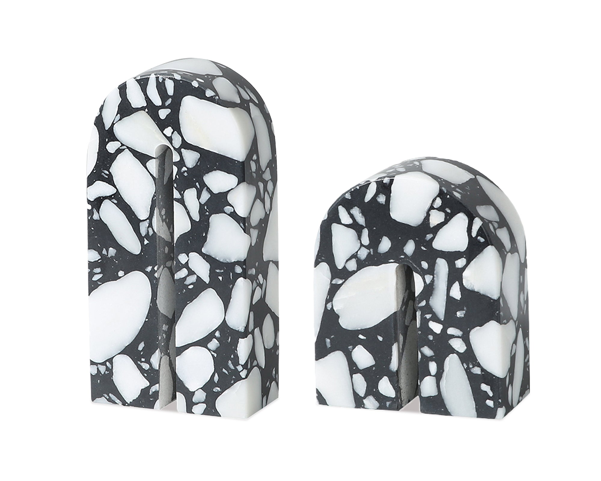 Dolmi Sculpture Large  - Black and White Marble