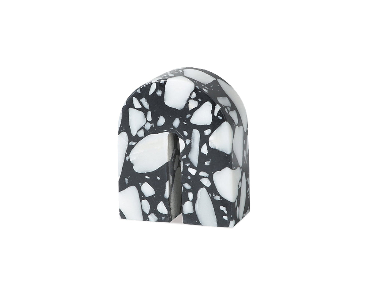 Dolmi Sculpture Small  - Black and White Marble