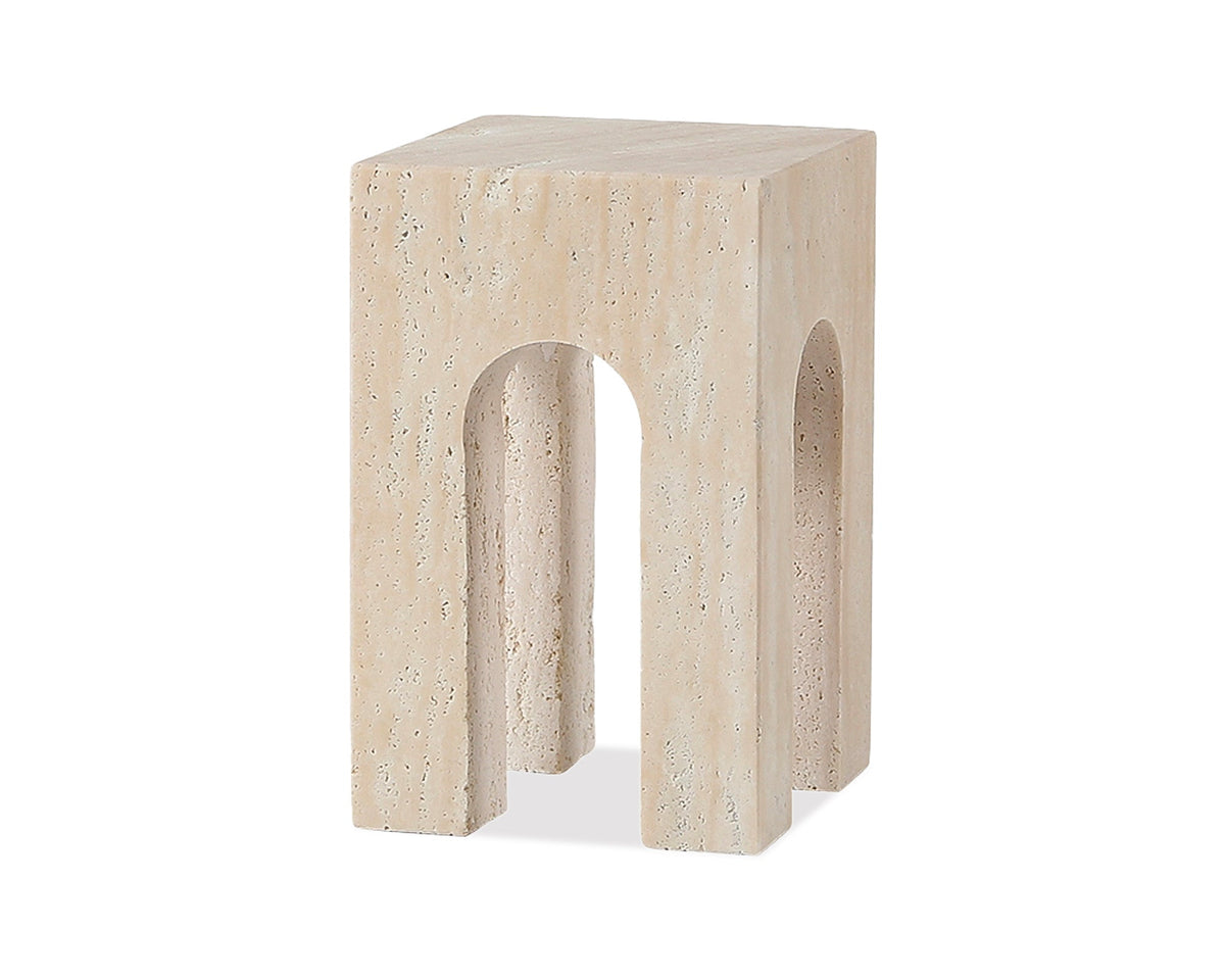 Porte Travertine Sculpture Large  -  Beige Marble