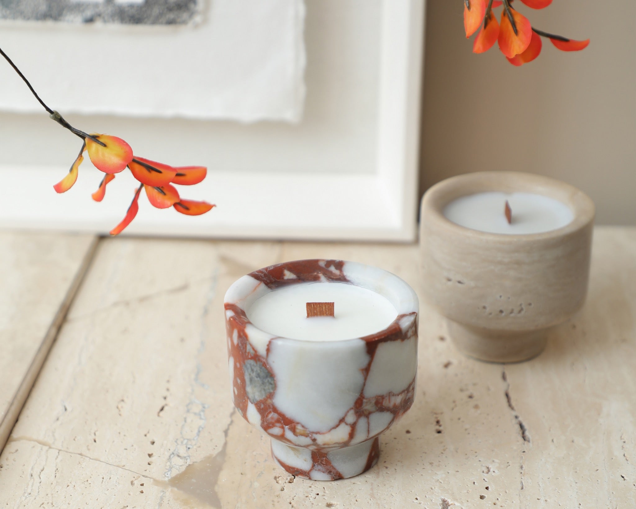 Rubea Candle - Rufouse Marble