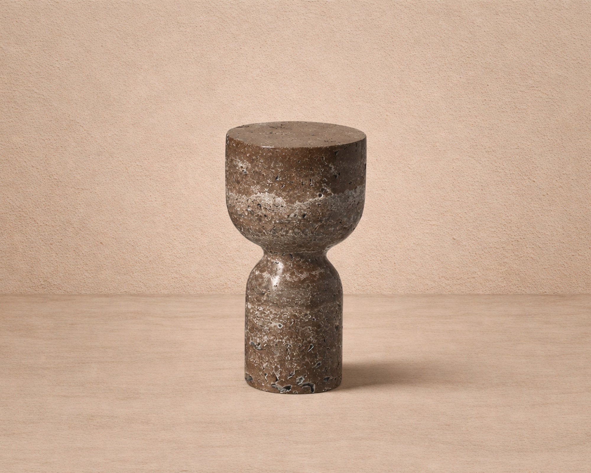 Tasso Candle Holder - Dark Brown Marble