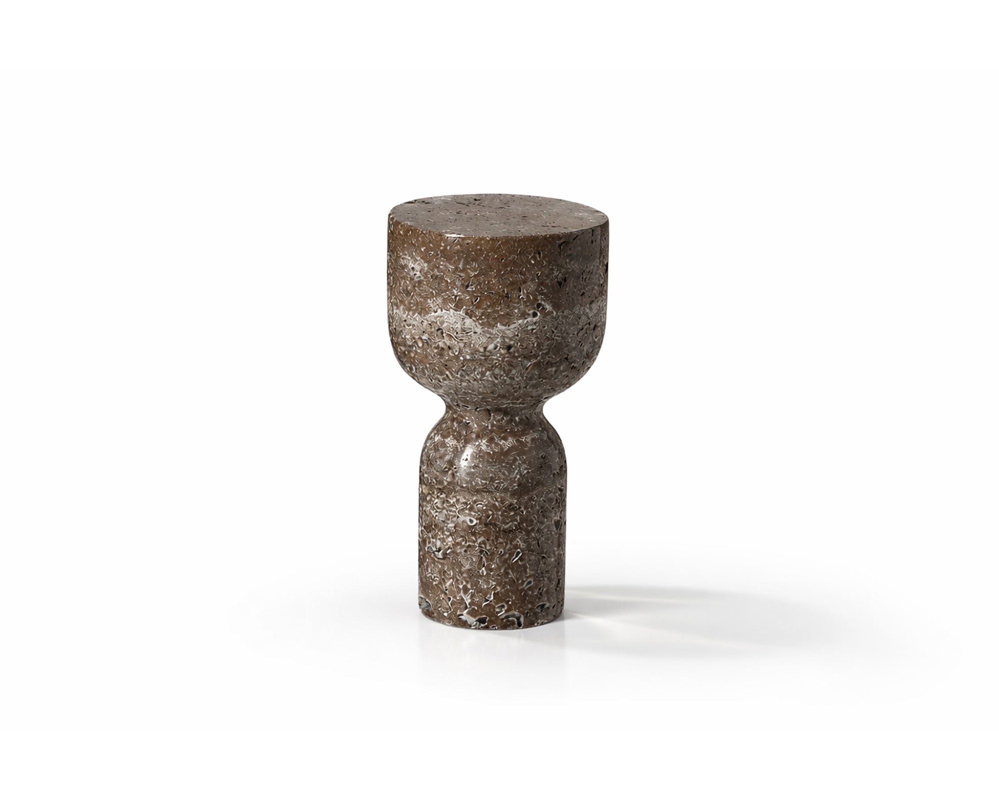 Tasso Candle Holder - Dark Brown Marble